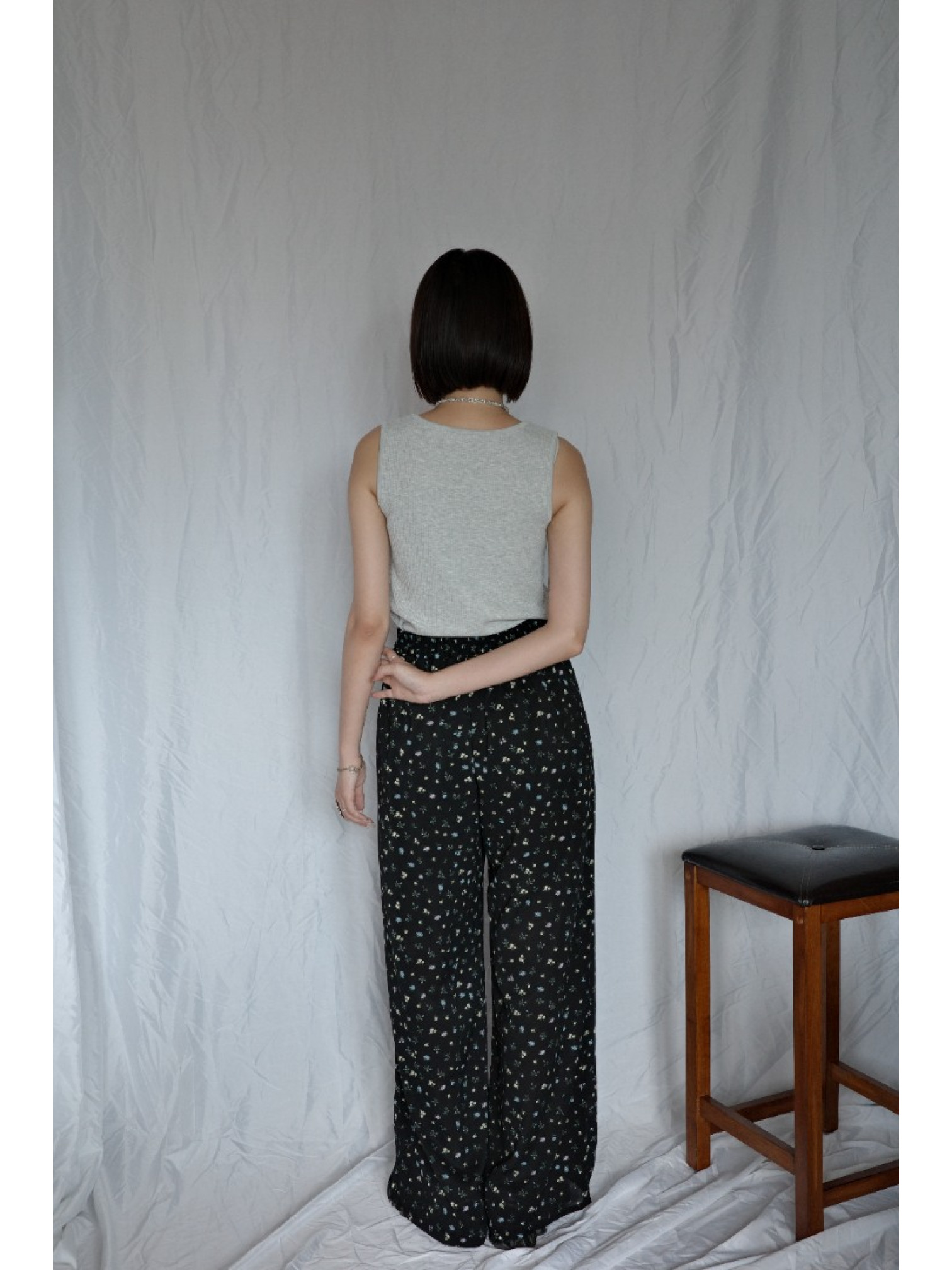 JP｜亨利領無袖背心/淺灰