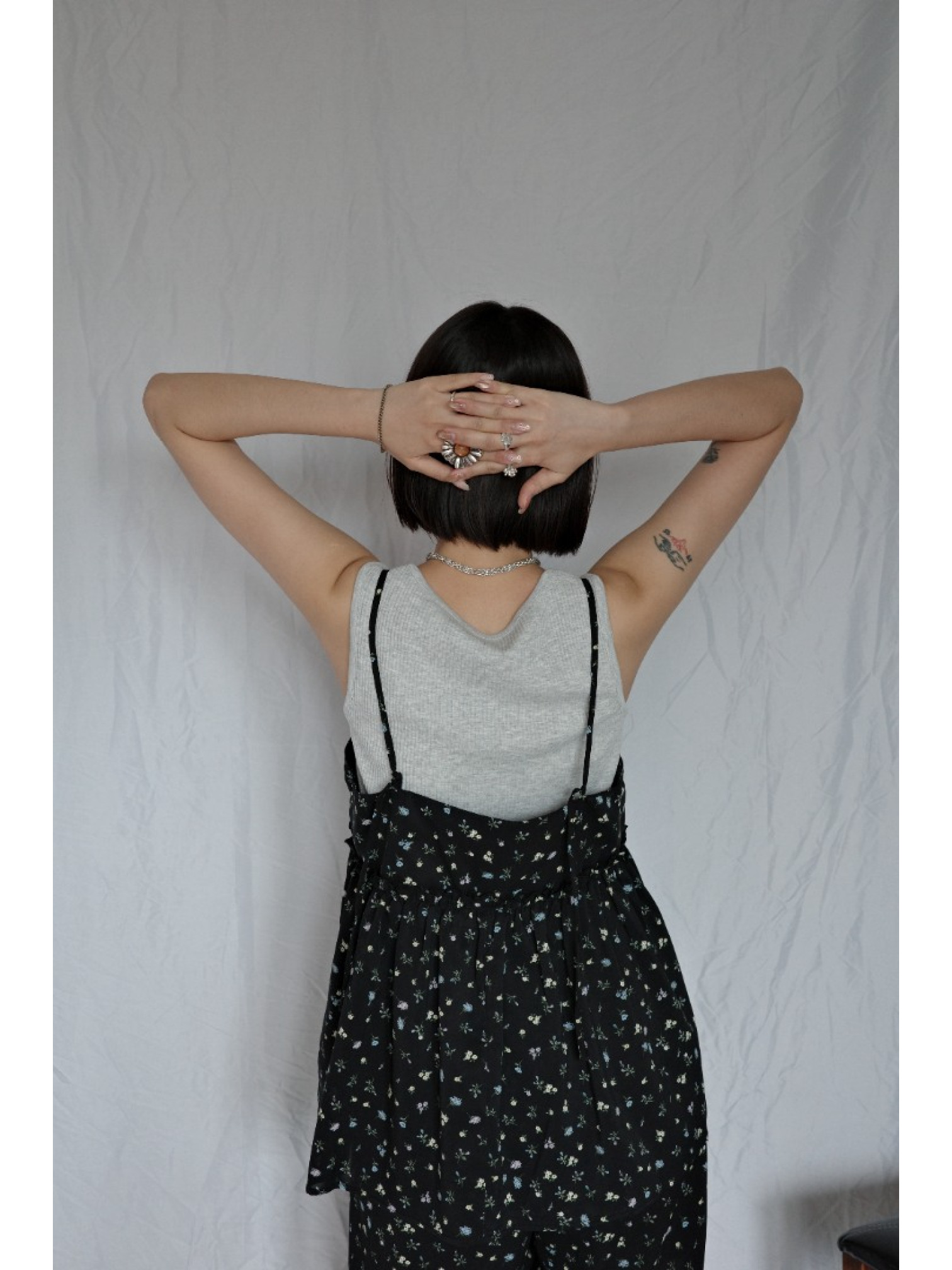 JP｜亨利領無袖背心/淺灰