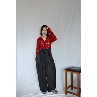 JP｜率性工裝感連身褲/黑