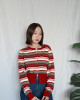 JP｜百搭舒適撞色條紋針織衫/紅