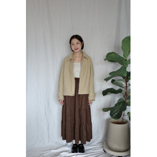 JP｜經典毛呢外套/米黃