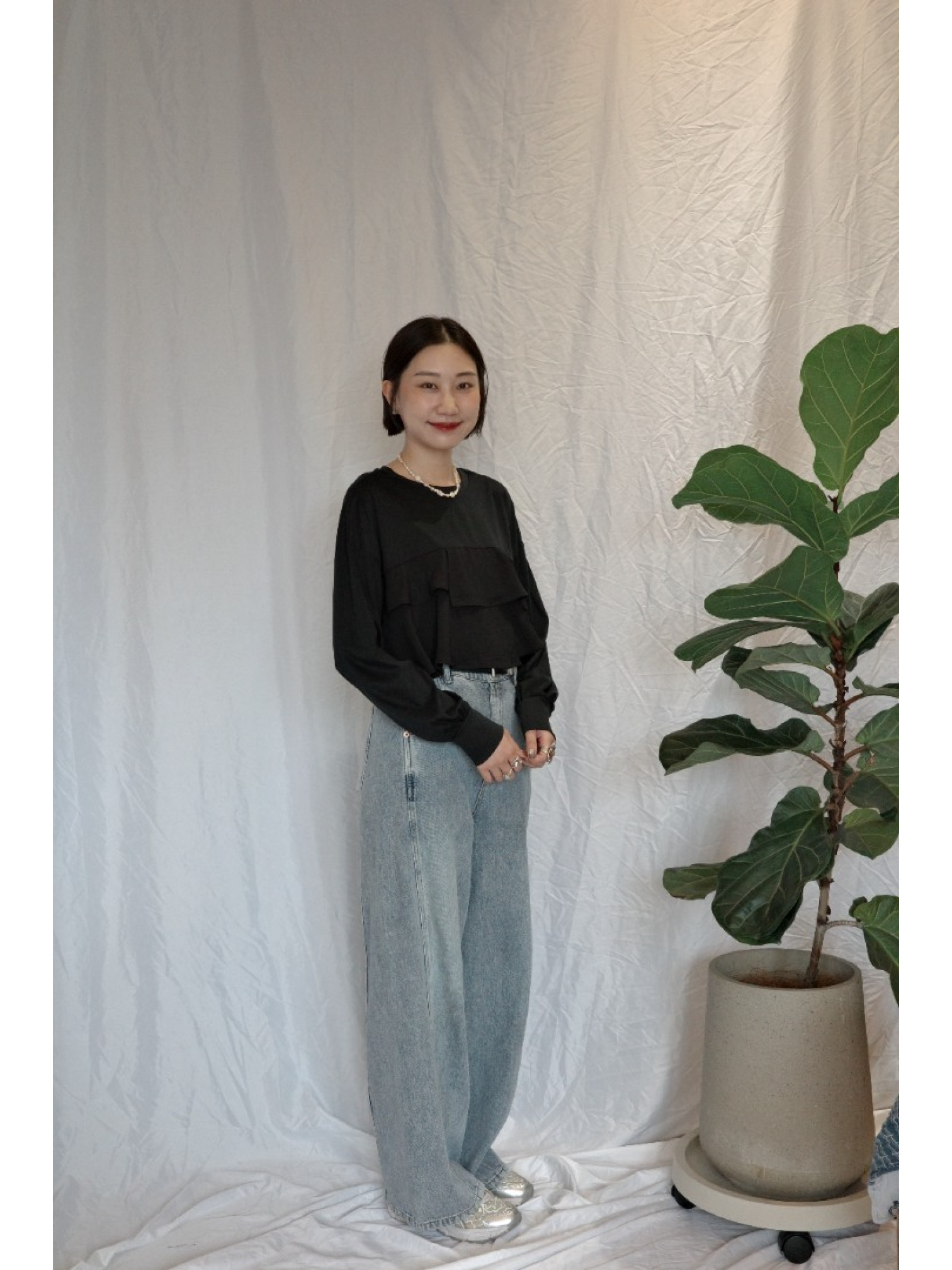 JP｜完美比例斜紋牛仔褲/淺藍