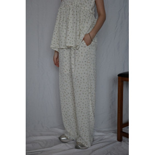 🇯🇵可愛碎花休閒長褲/白L
