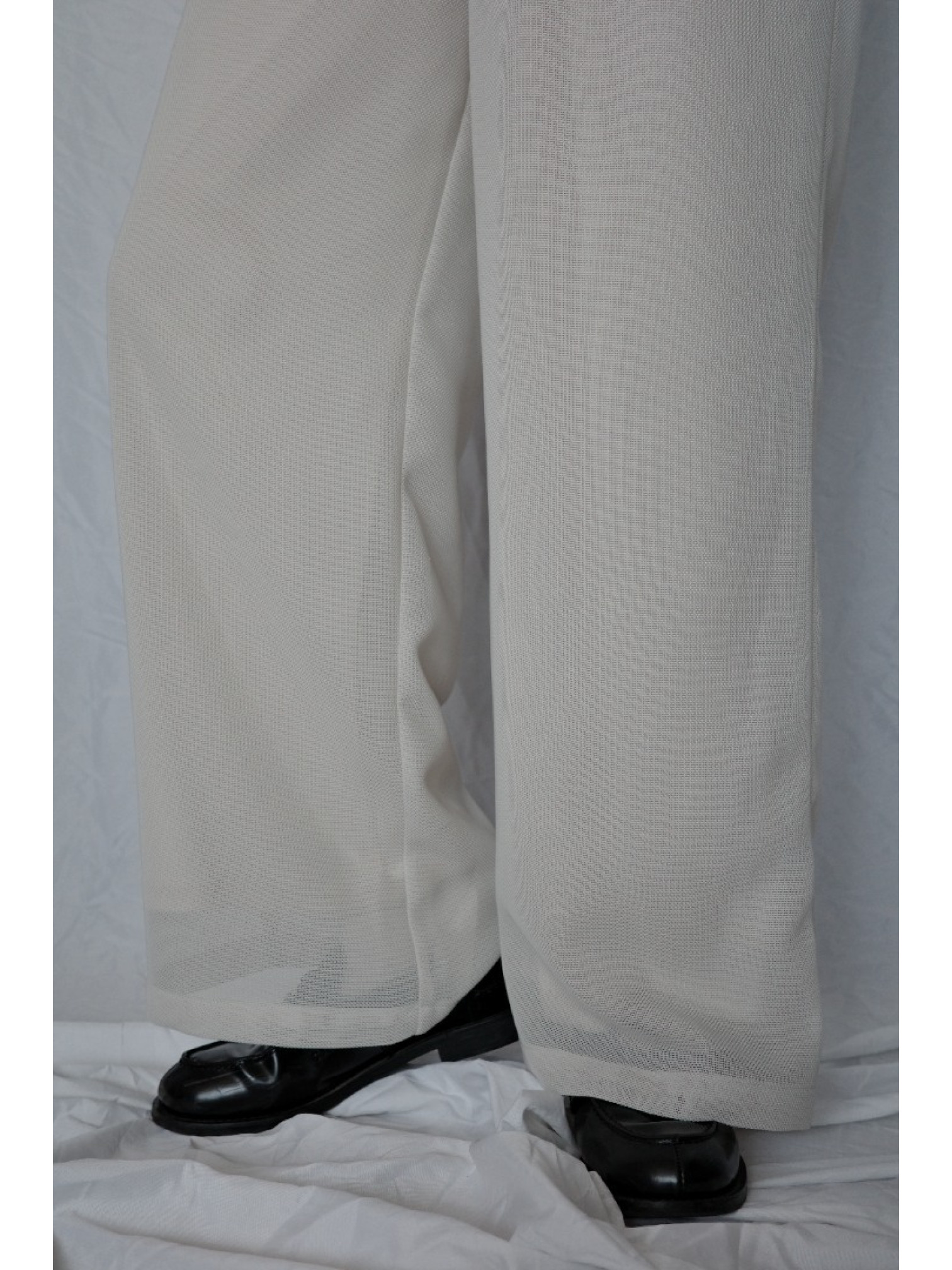 🇯🇵網眼雙層西裝褲/米