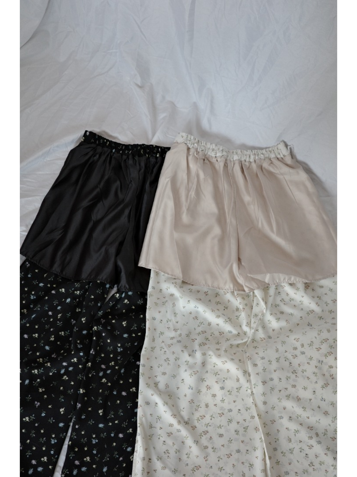 🇯🇵可愛碎花休閒長褲/白L