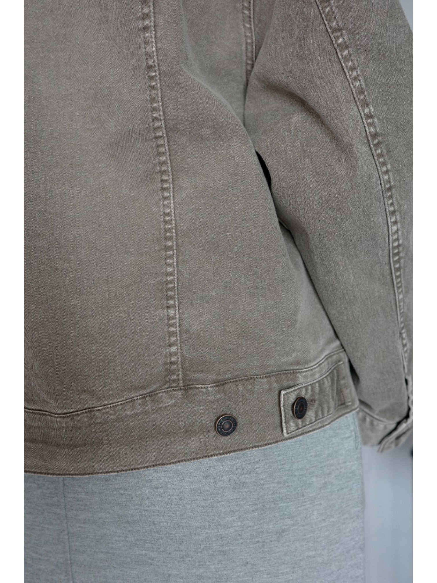 JP｜復古立領牛仔外套/淺棕