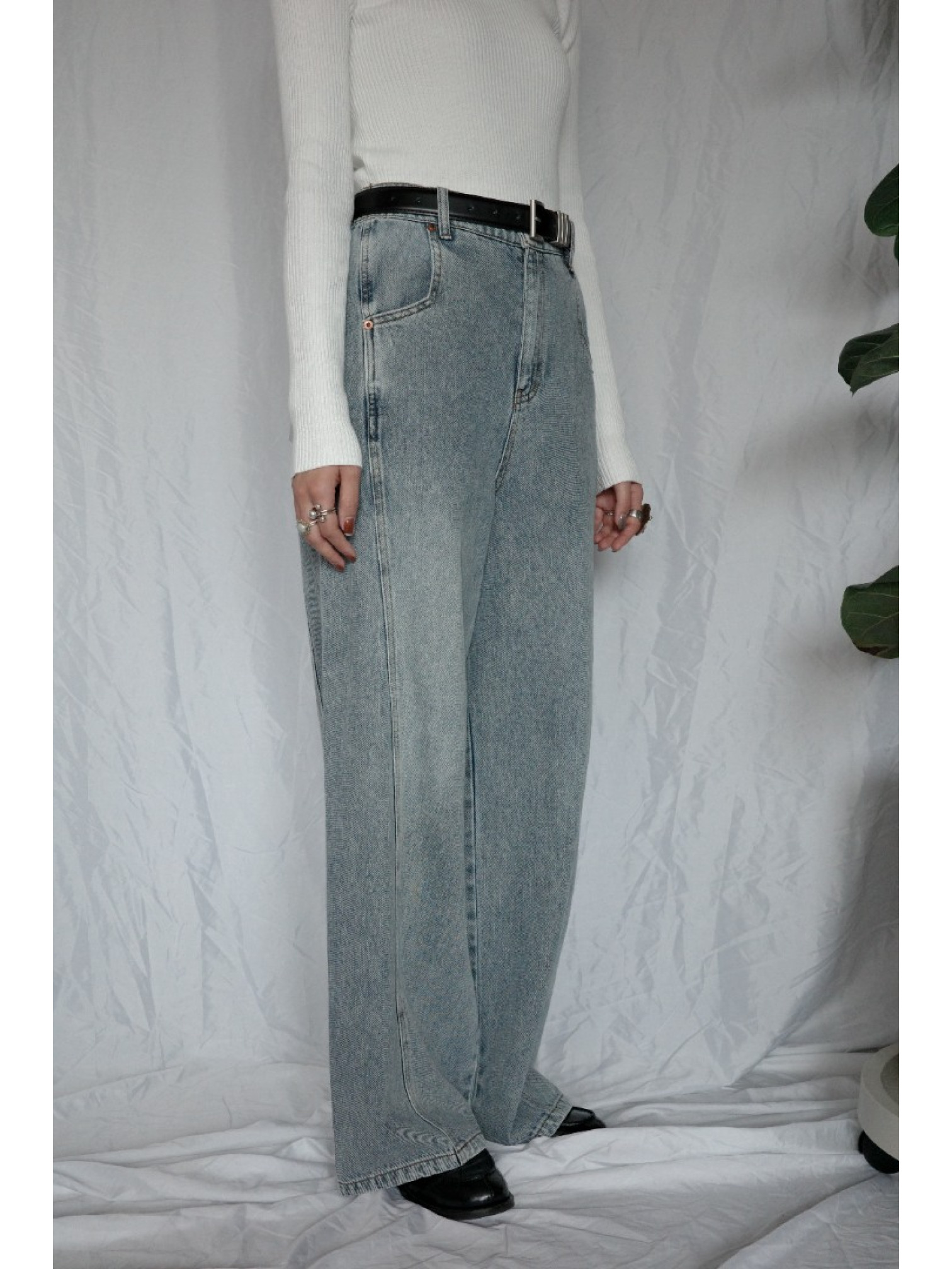 JP｜完美比例斜紋牛仔褲/淺藍