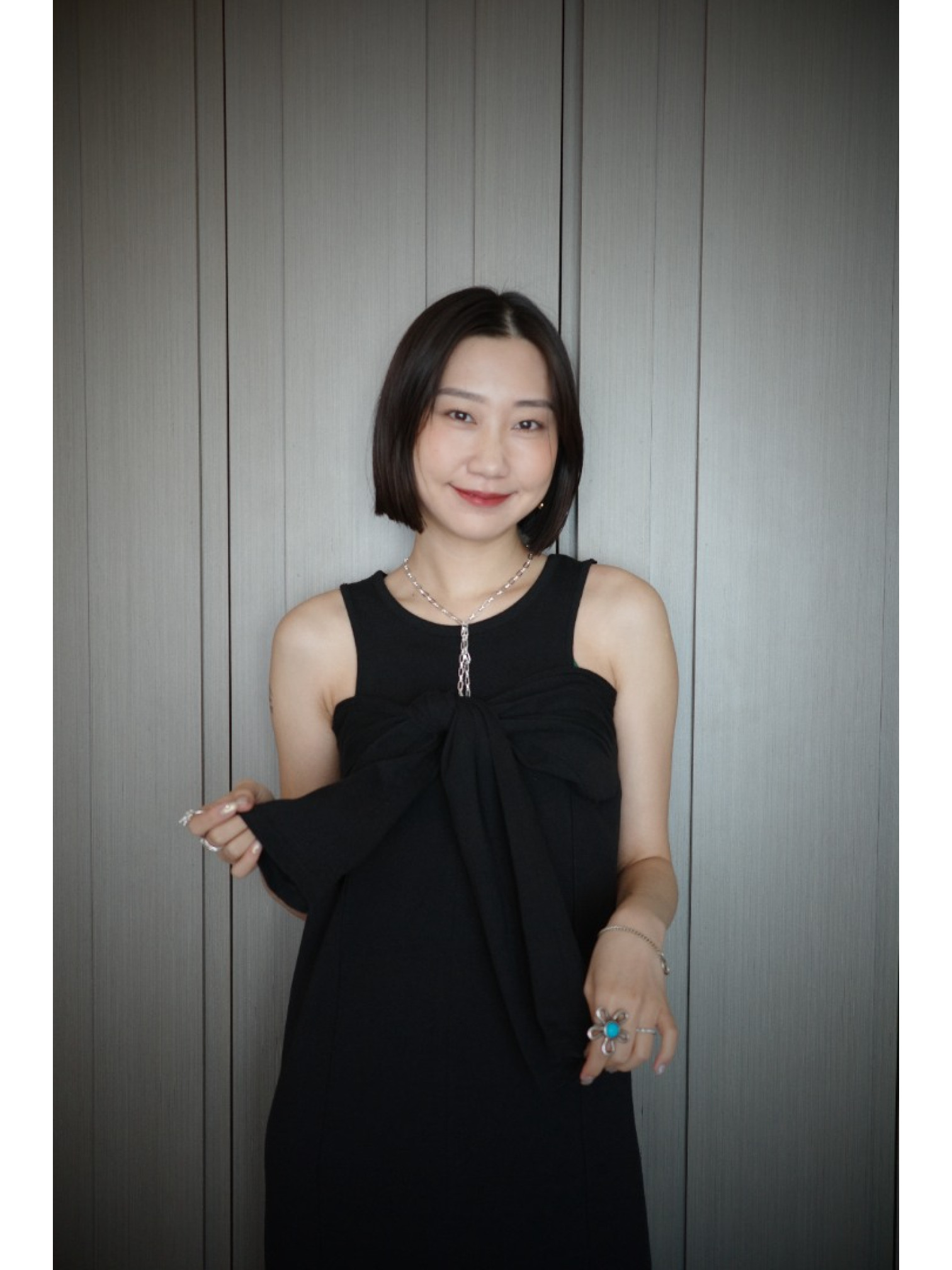 🇯🇵肩部簍空休閒洋裝/灰