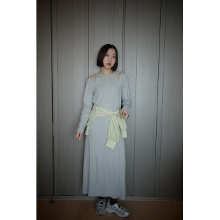 🇯🇵肩部簍空休閒洋裝/灰