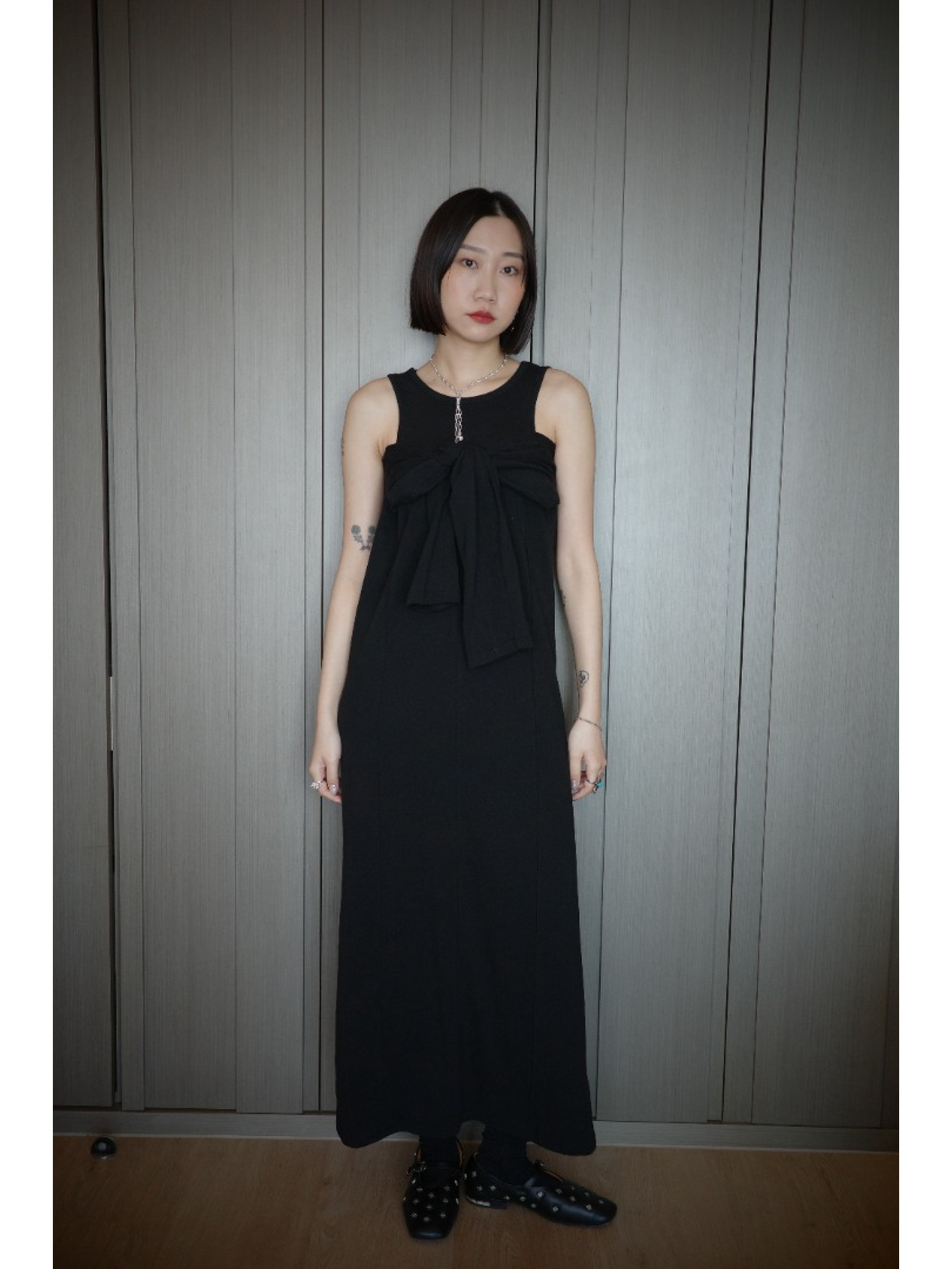 🇯🇵肩部簍空休閒洋裝/灰