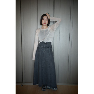 🇯🇵流蘇喇叭牛仔裙/藍