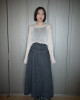 🇯🇵流蘇喇叭牛仔裙/藍