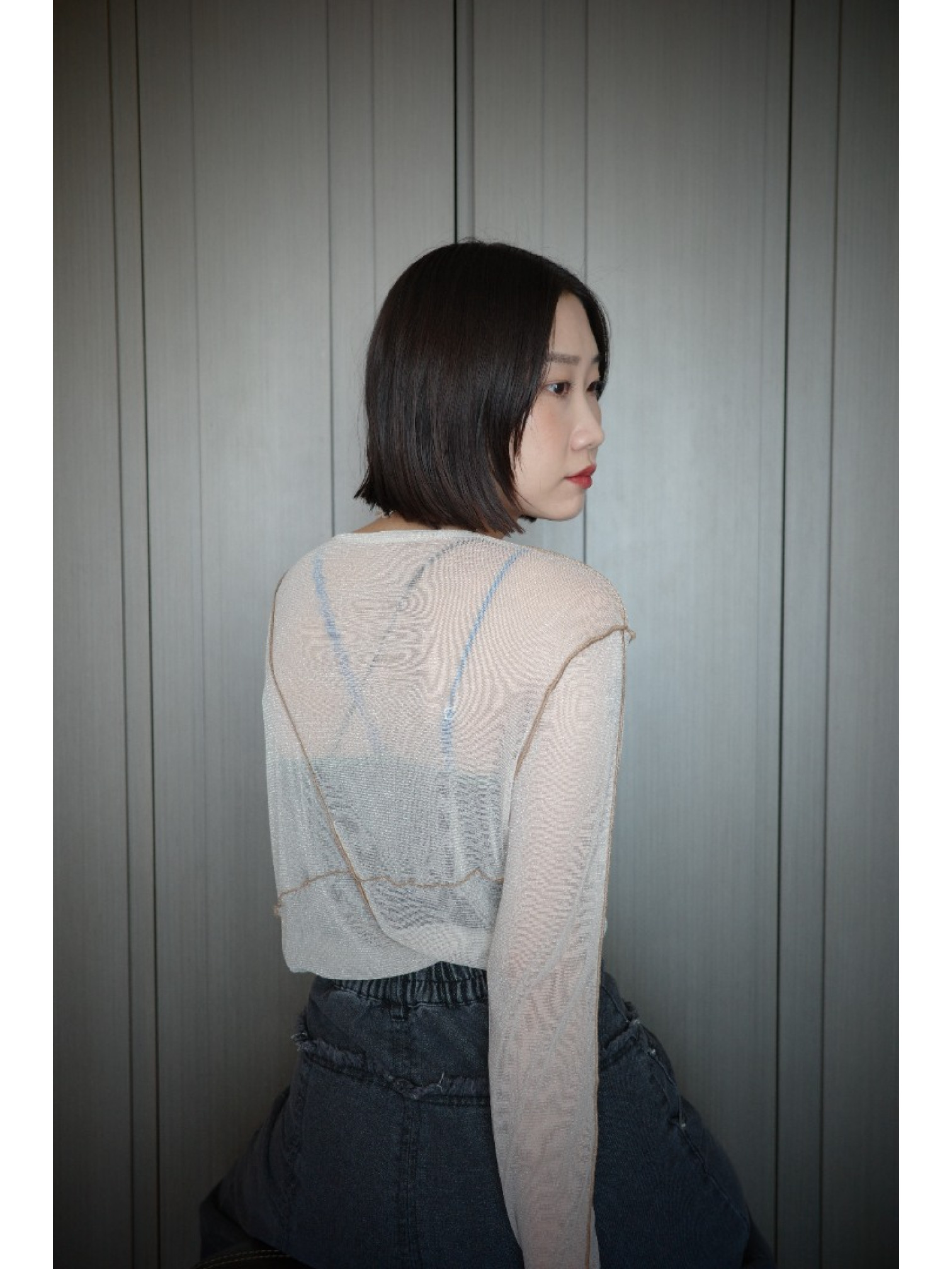 🇯🇵流蘇喇叭牛仔裙/藍