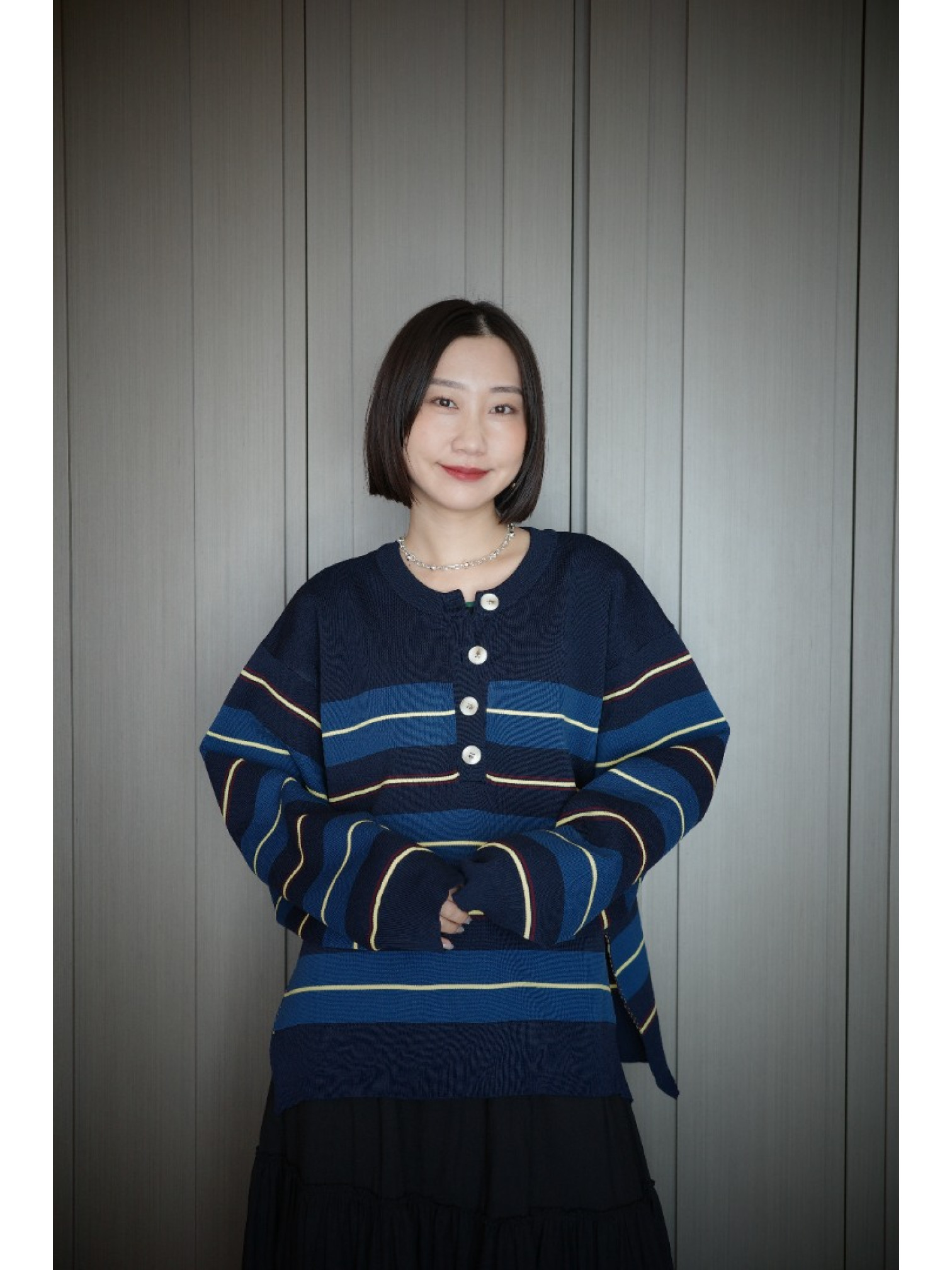 🇯🇵條紋亨利領針織衫/三色