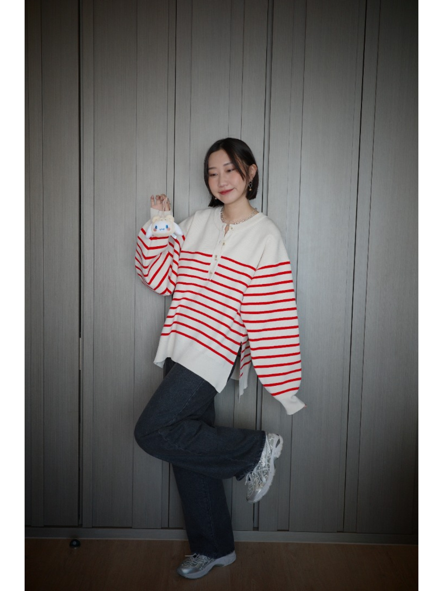 🇯🇵條紋亨利領針織衫/三色