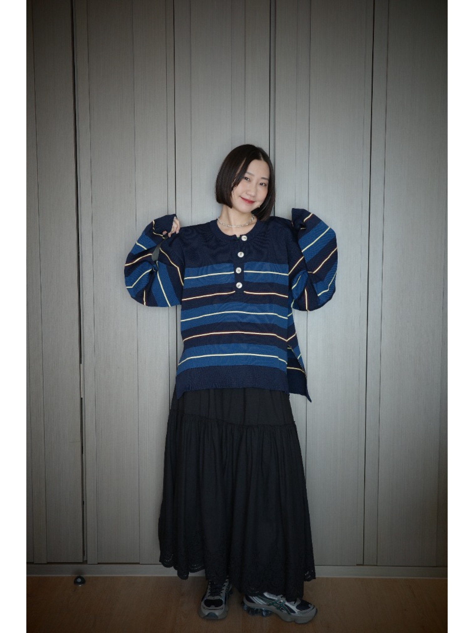 🇯🇵條紋亨利領針織衫/三色