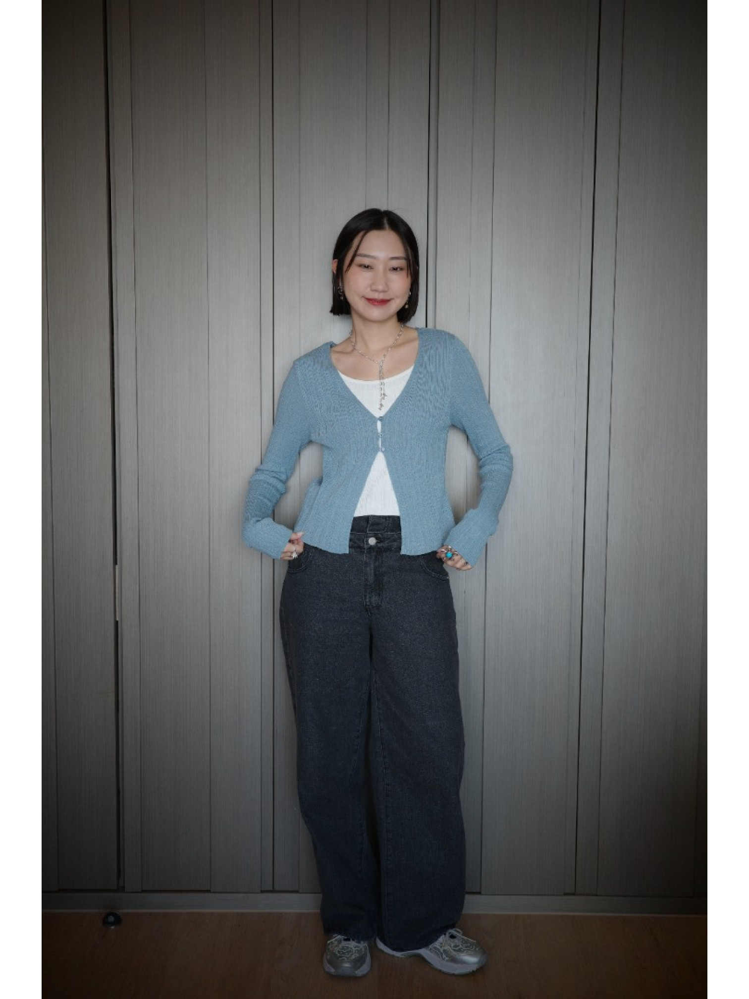 🇯🇵時髦雙褲頭丹寧褲/兩色S-M