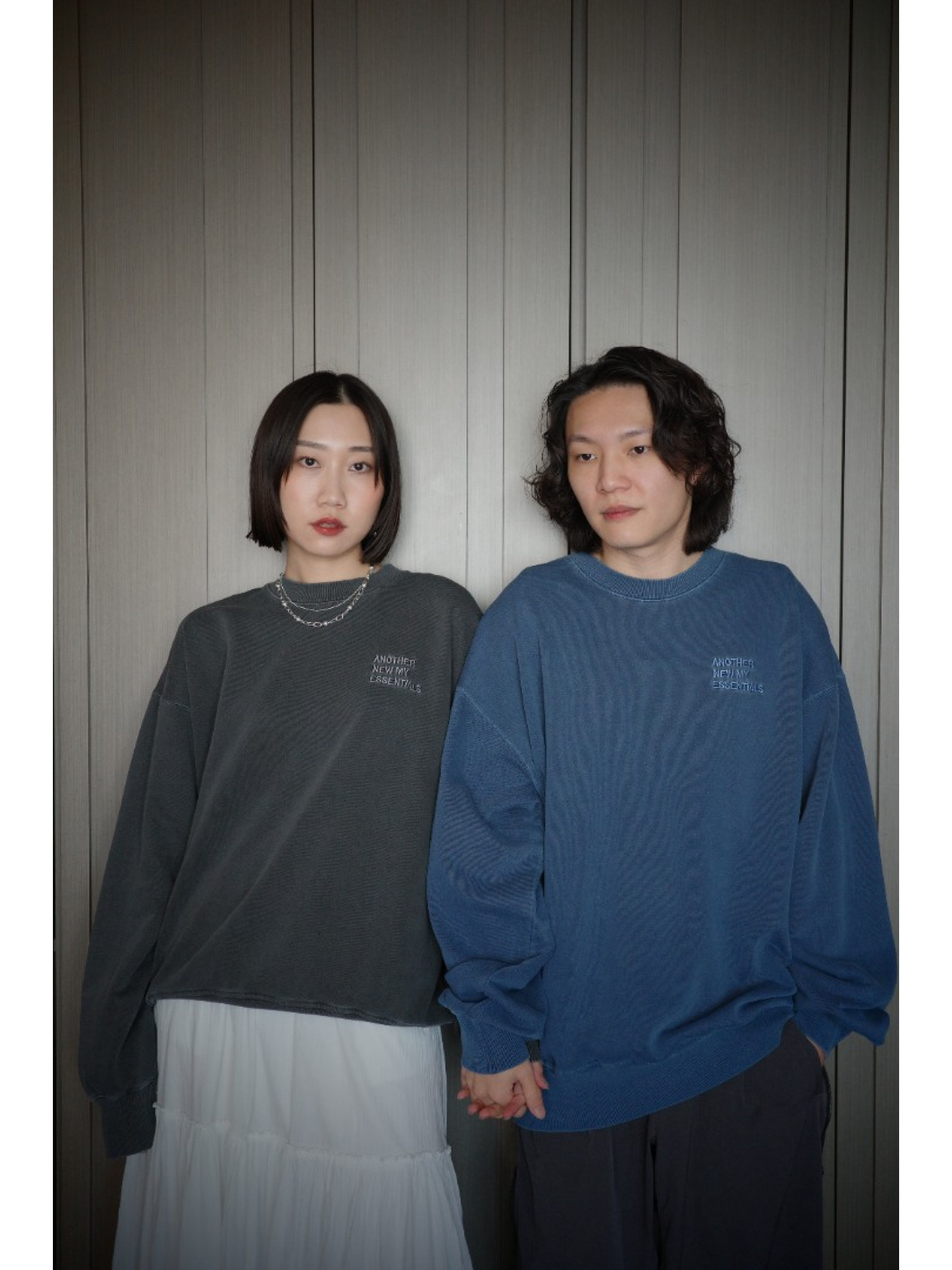 🇯🇵復古刷色刺繡大學T/海軍藍XL