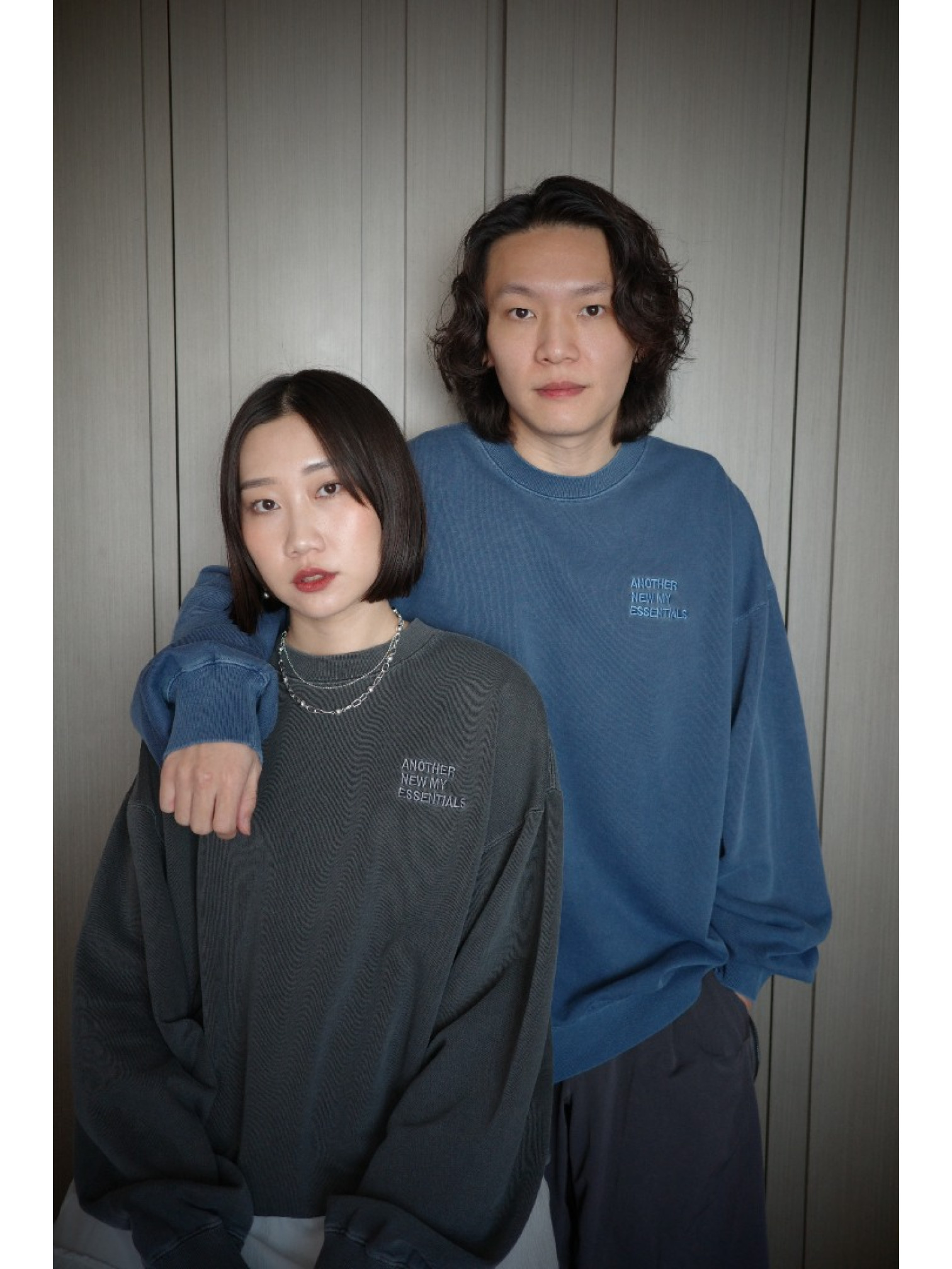 🇯🇵復古刷色刺繡大學T/海軍藍XL