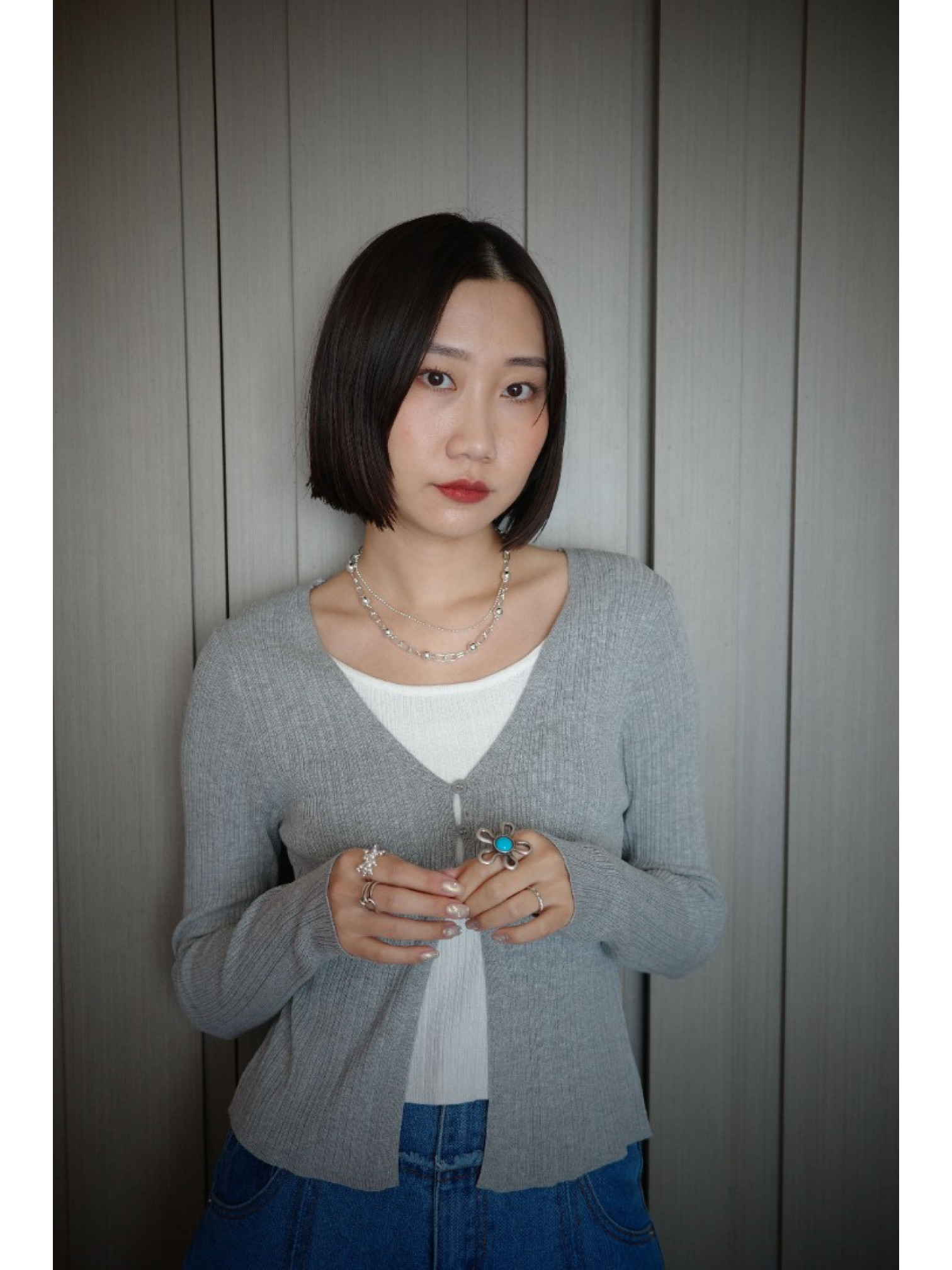 🇯🇵金屬球層次感雙鍊項鍊