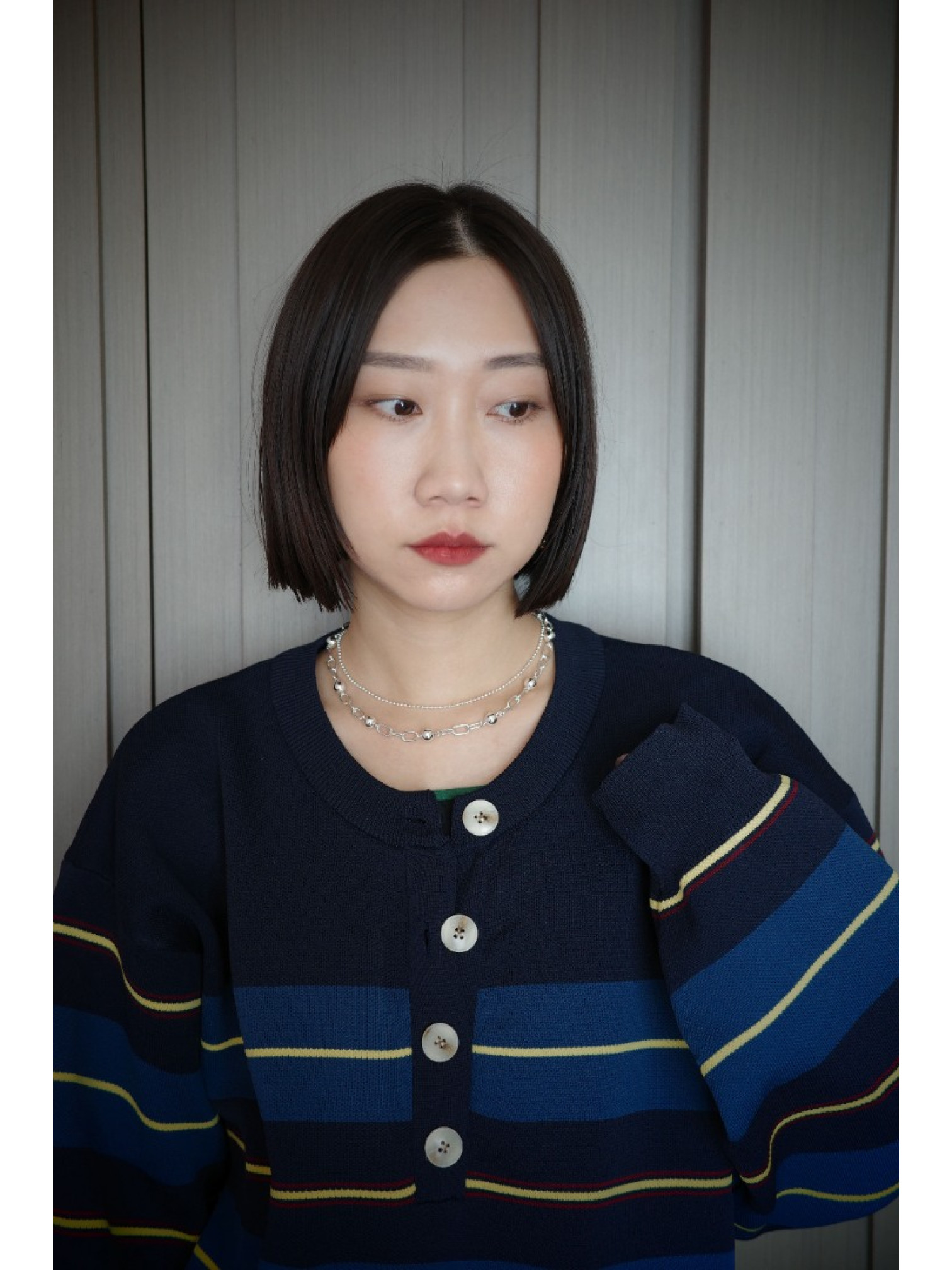 🇯🇵金屬球層次感雙鍊項鍊