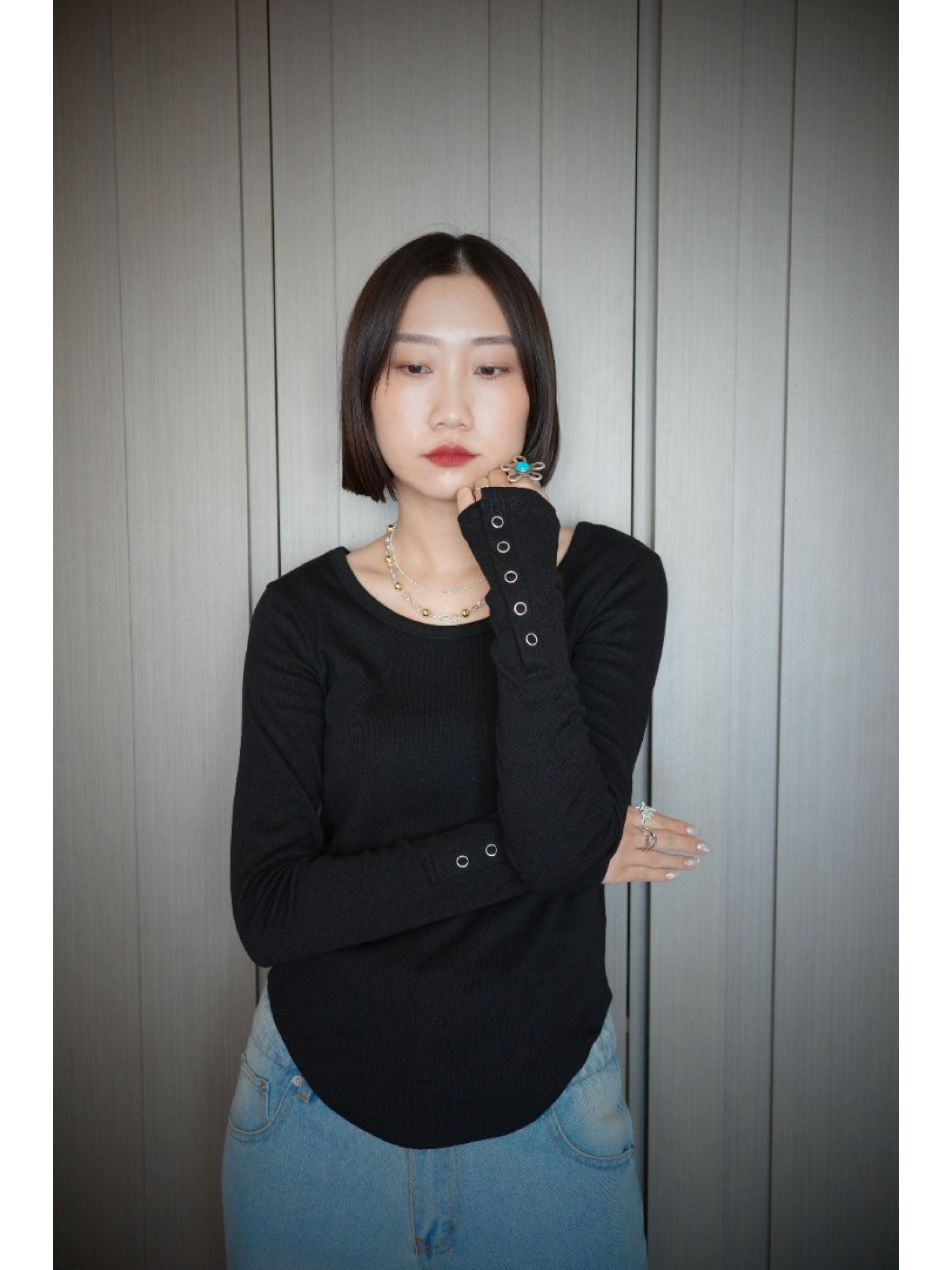 🇯🇵金屬球層次感雙鍊項鍊