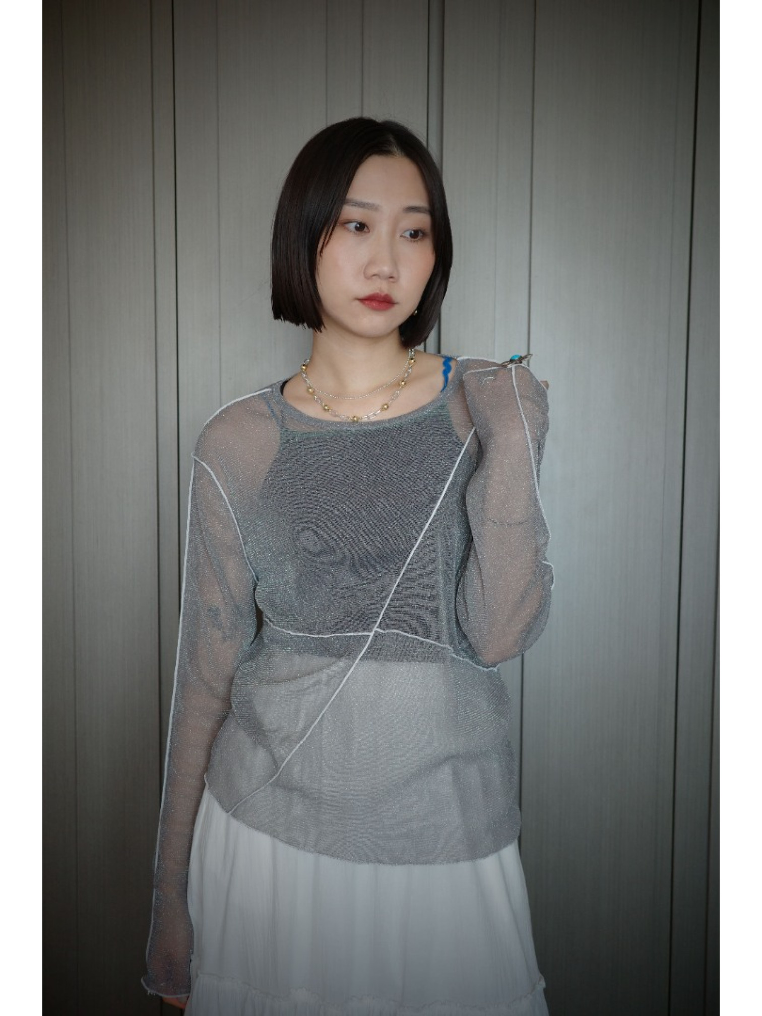 🇯🇵金屬球層次感雙鍊項鍊