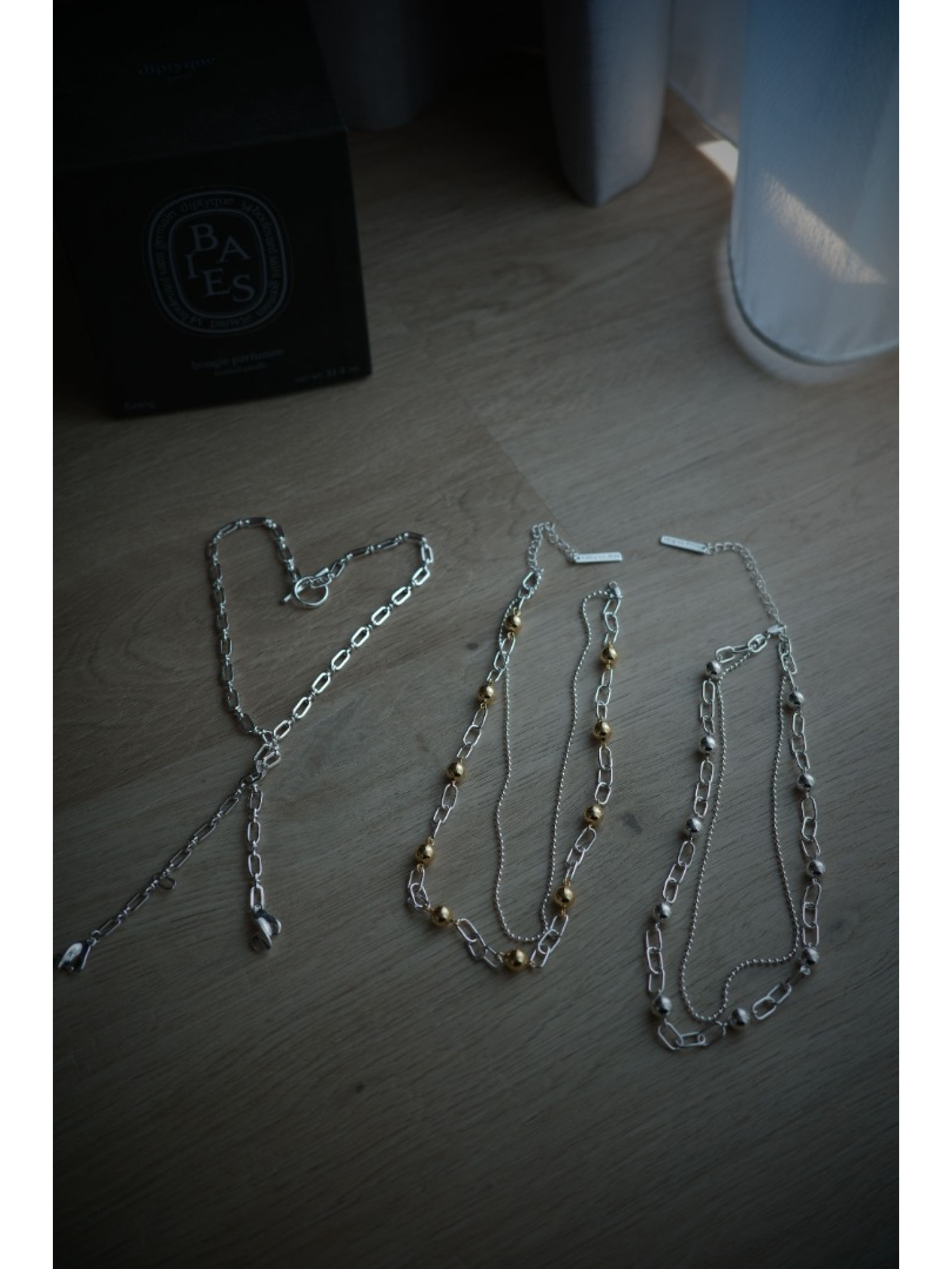 🇯🇵金屬球層次感雙鍊項鍊