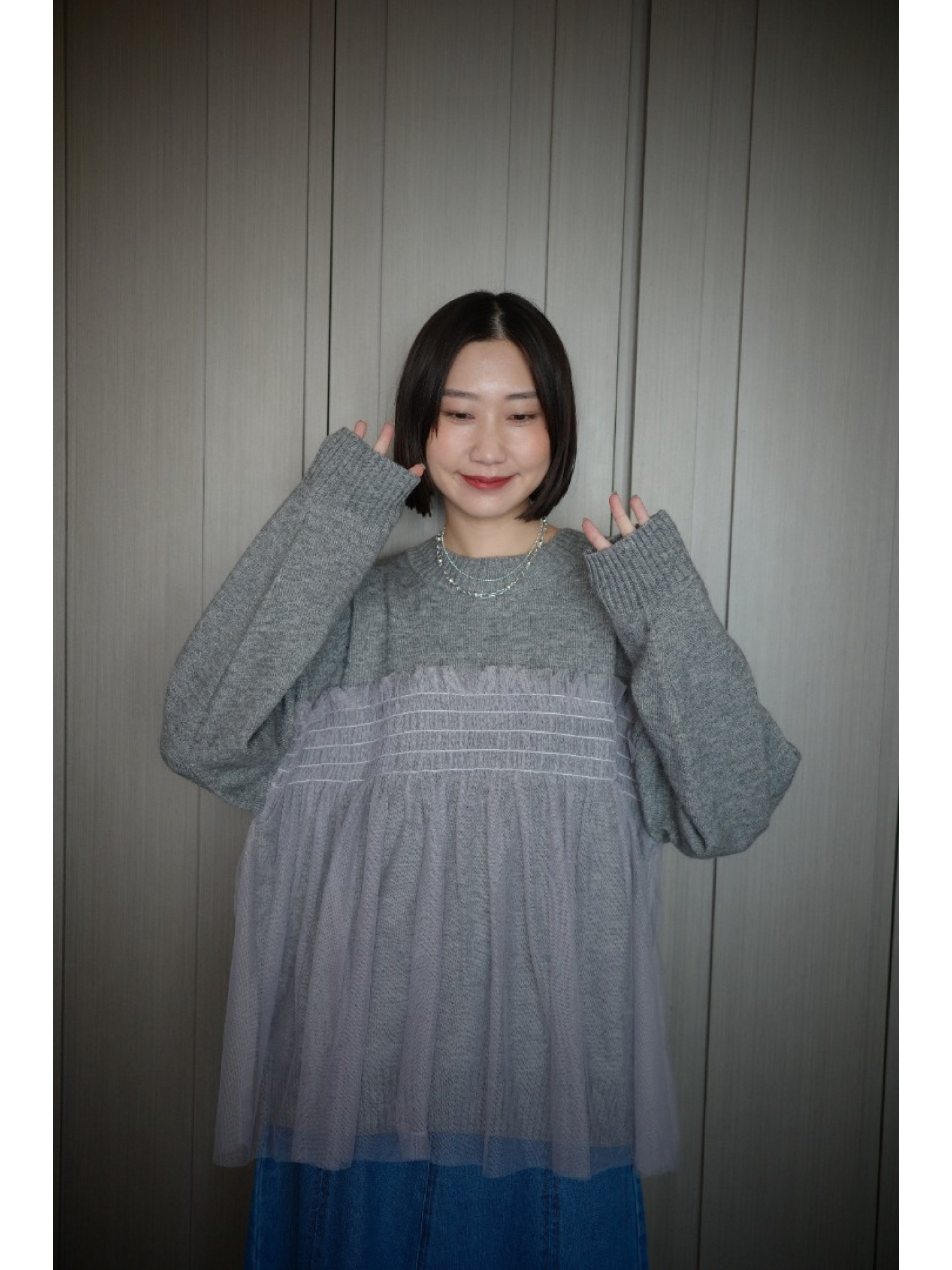 🇯🇵多層次薄紗針織上衣/三色