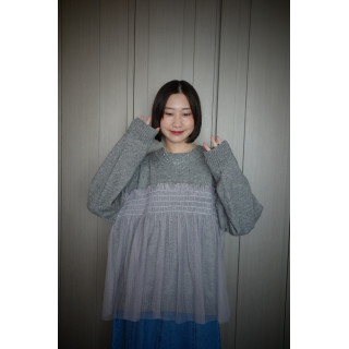 🇯🇵多層次薄紗針織上衣/三色