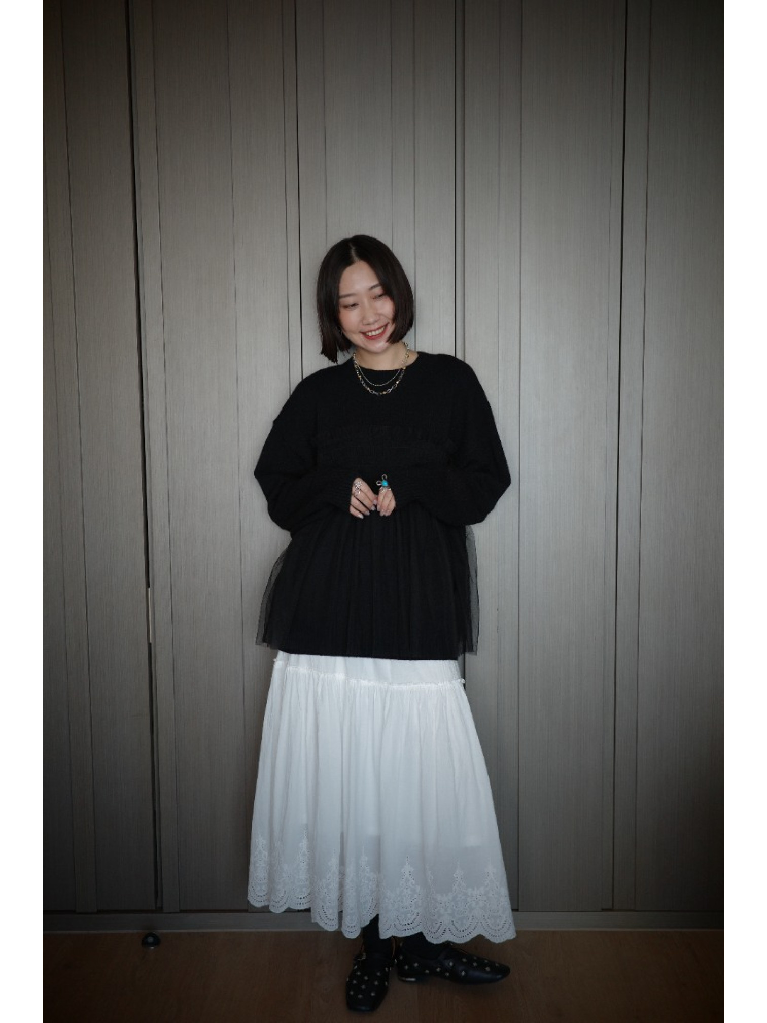 🇯🇵多層次薄紗針織上衣/三色