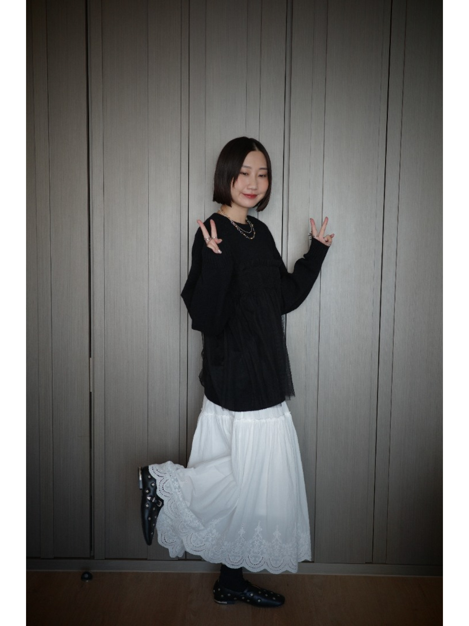 🇯🇵多層次薄紗針織上衣/三色