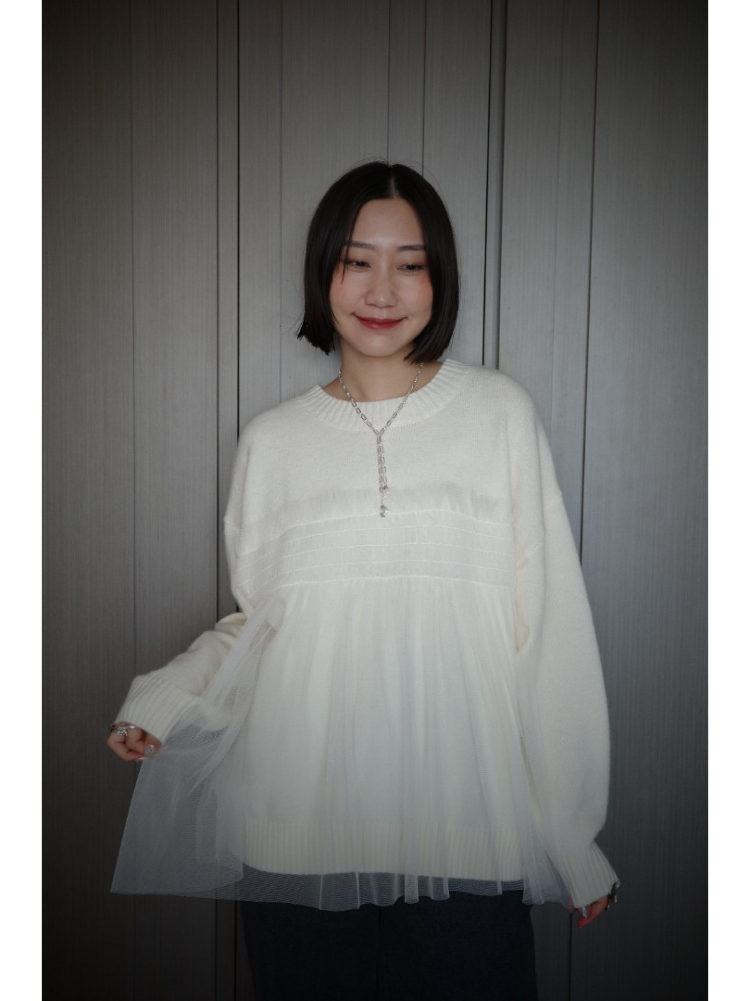 🇯🇵多層次薄紗針織上衣/三色