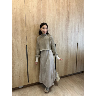 🇯🇵麂皮絨面洋裝/淺米