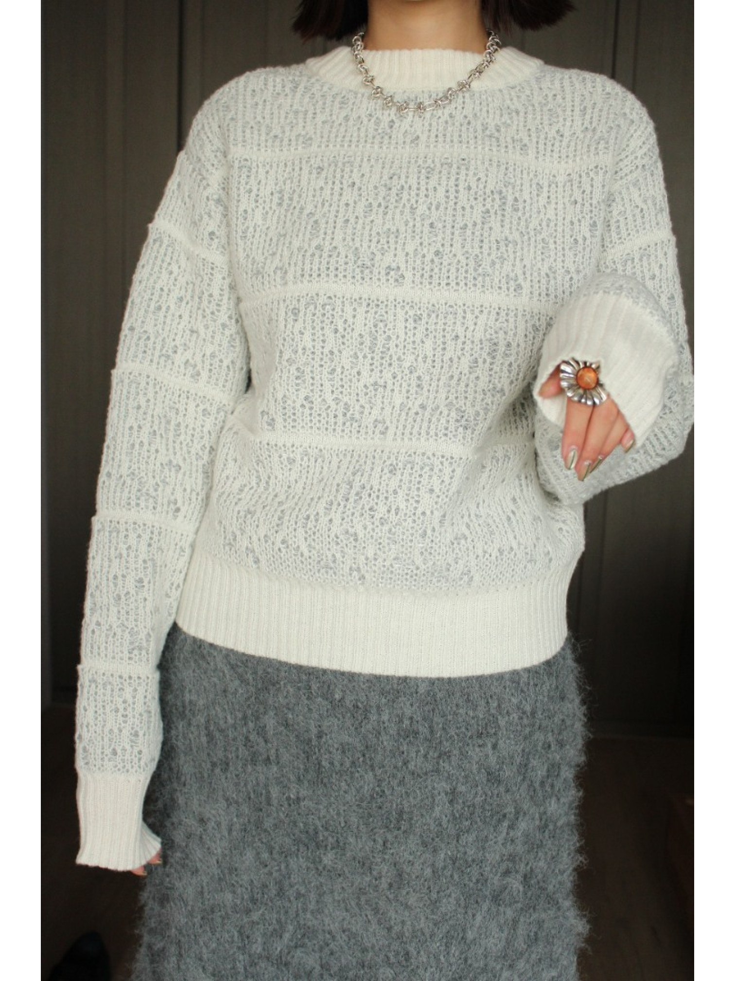 🇯🇵雙色提花針織上衣/三色