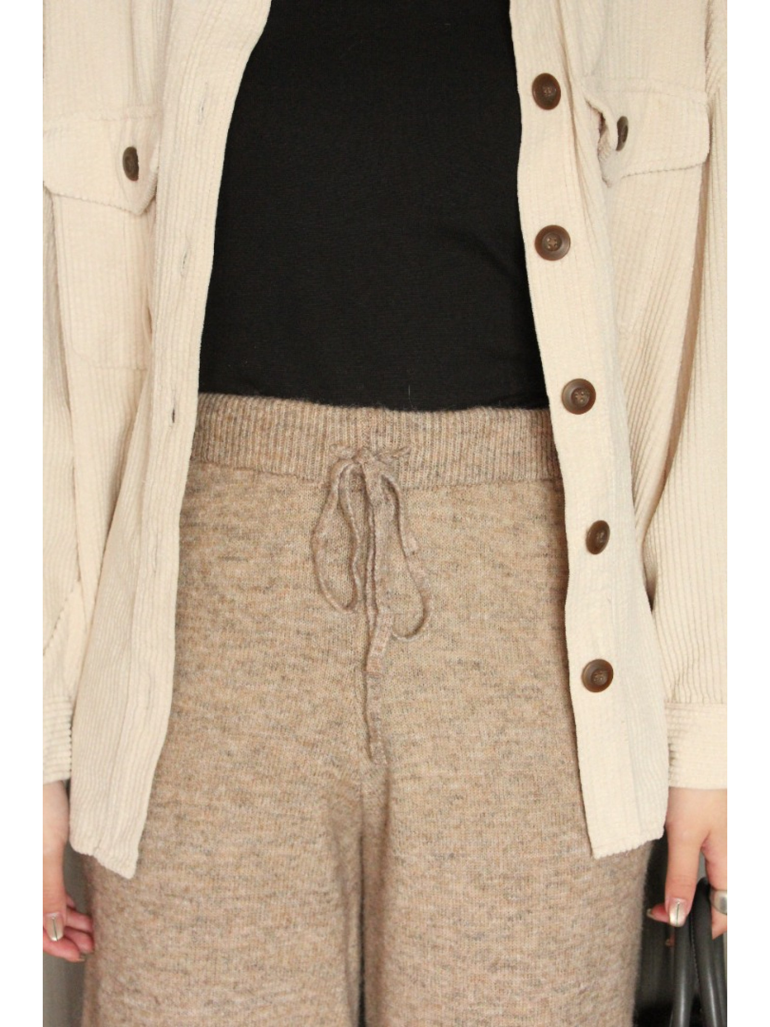 🇯🇵混織鬆緊腰針織褲/兩色