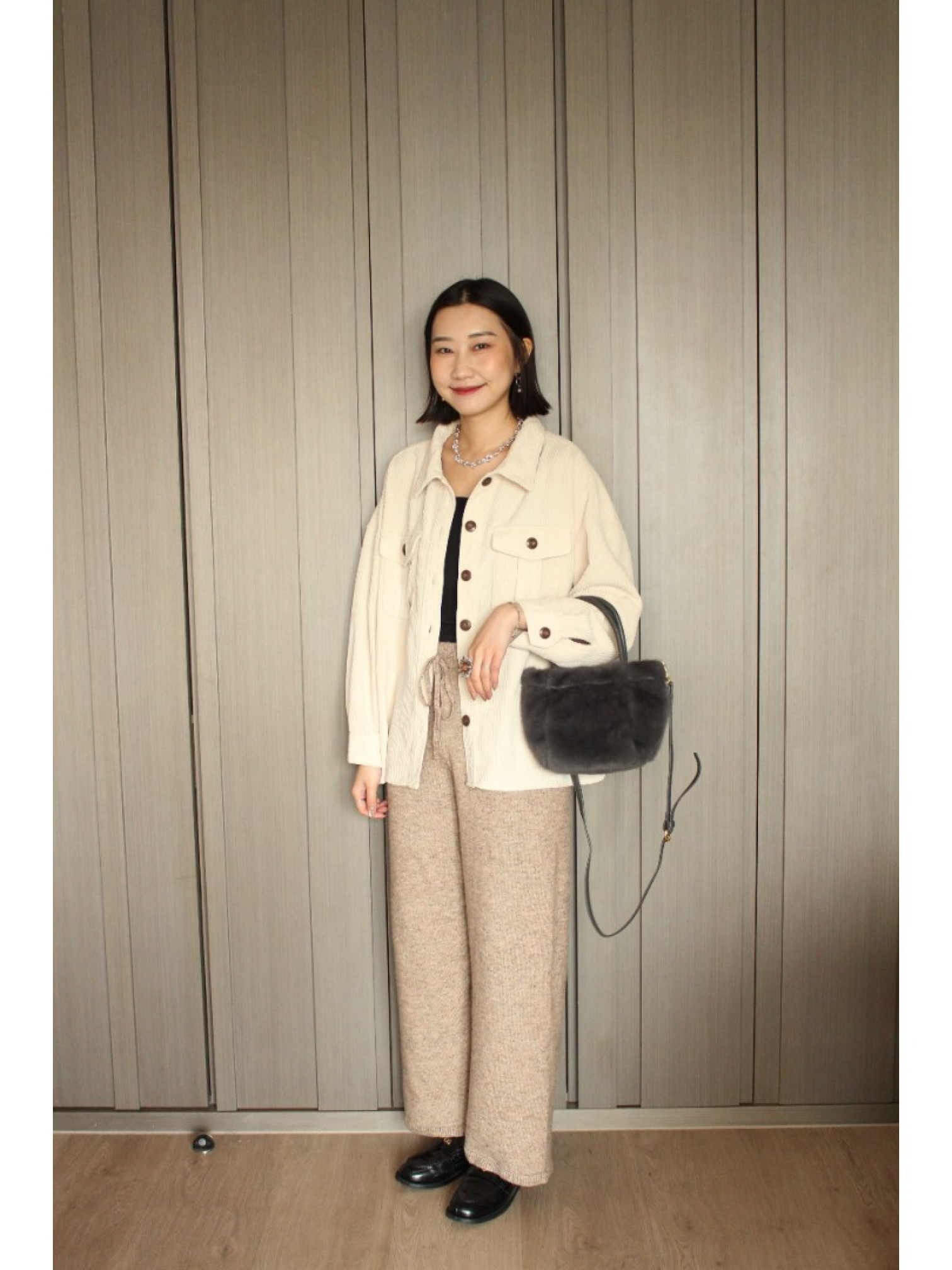 🇯🇵混織鬆緊腰針織褲/兩色