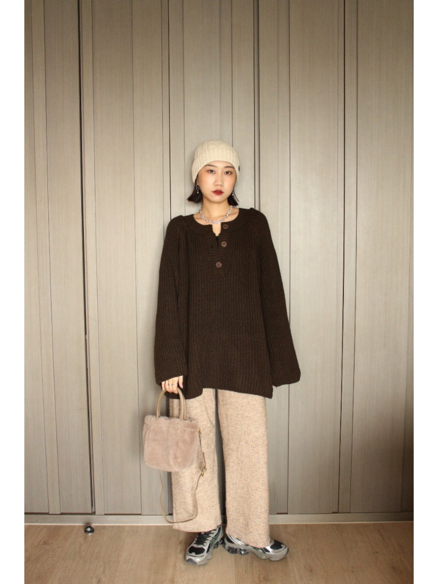 🇯🇵混織鬆緊腰針織褲/兩色