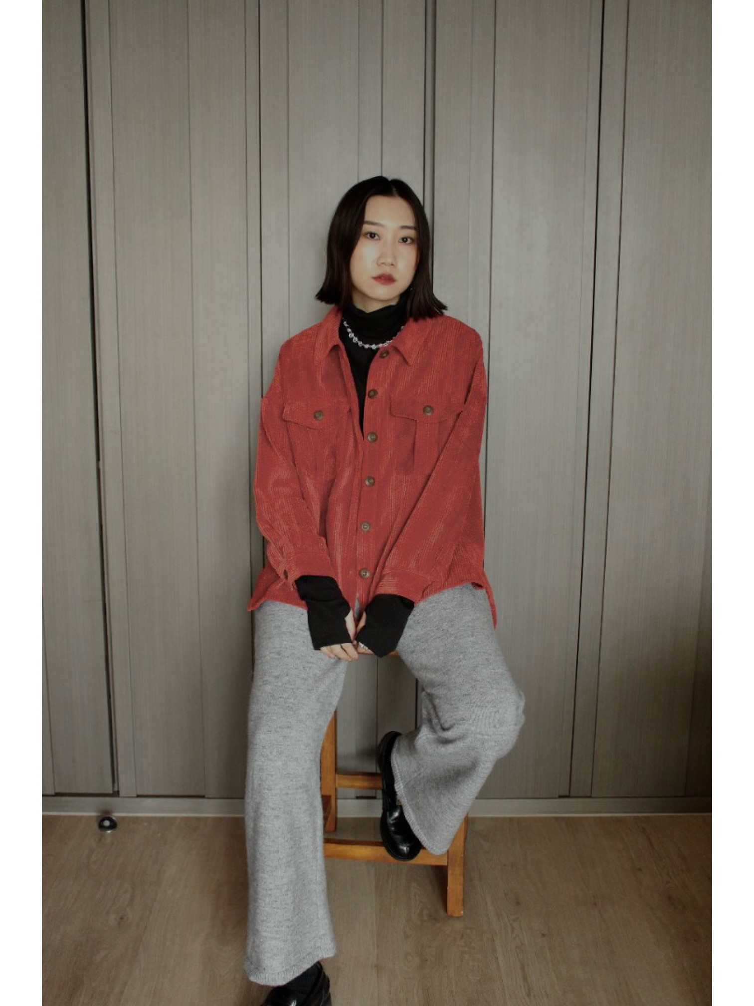 🇯🇵混織鬆緊腰針織褲/兩色