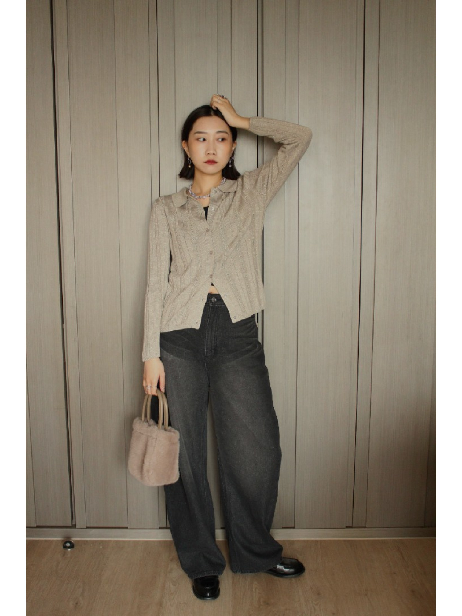 🇯🇵四季皆宜丹寧寬褲/淺藍L