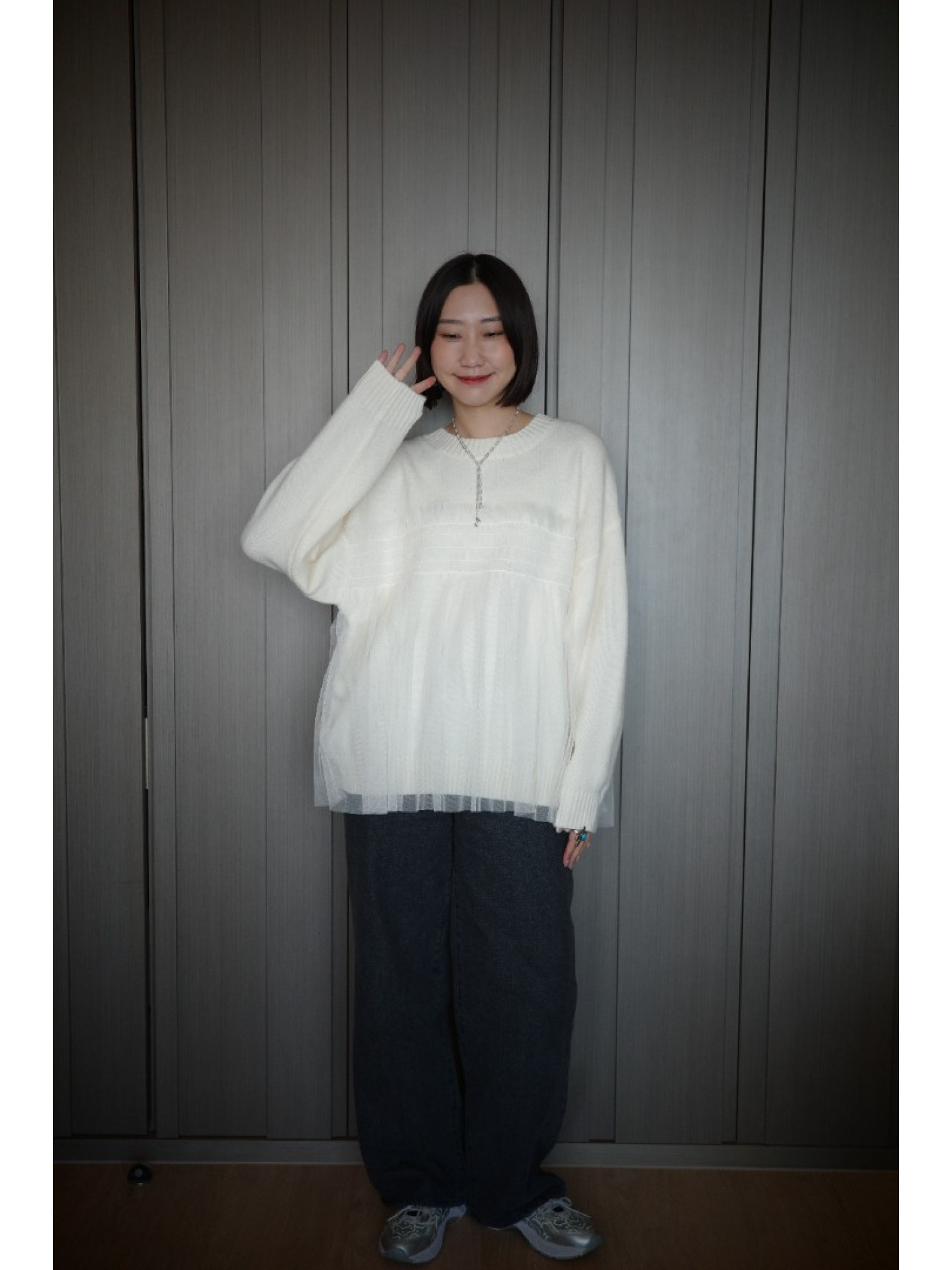 🇯🇵多層次薄紗針織上衣/三色