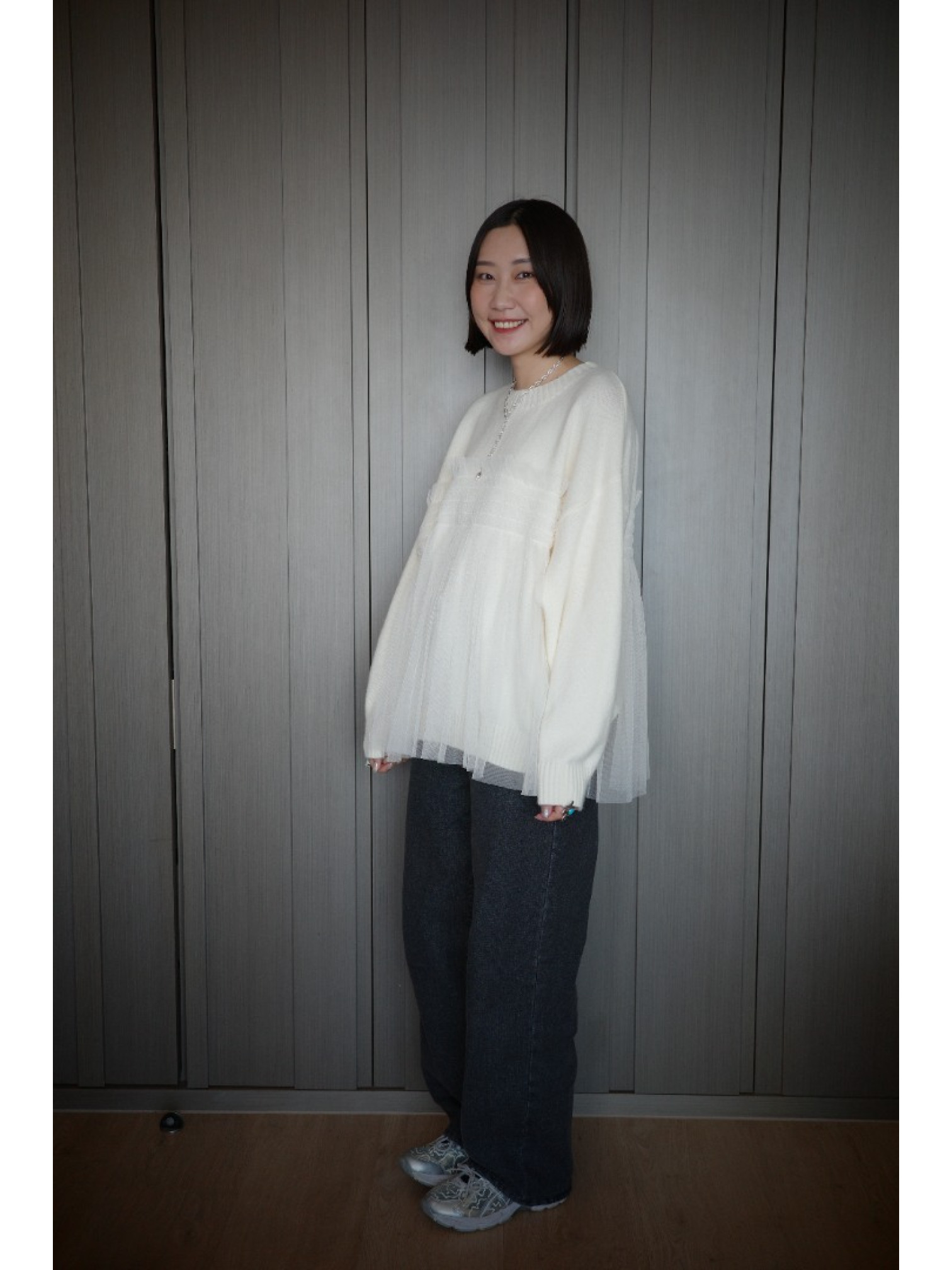 🇯🇵多層次薄紗針織上衣/三色