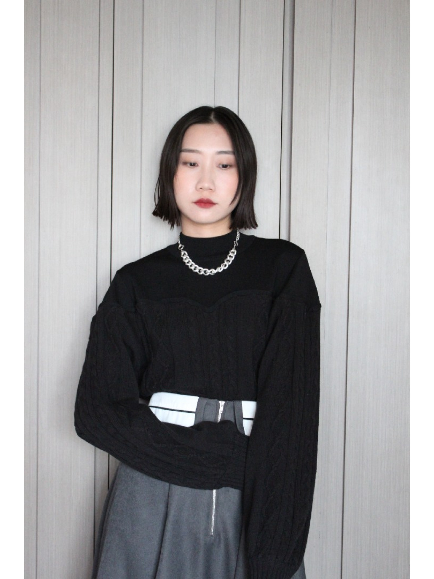 🇯🇵馬甲造型拼接針織衫/三色