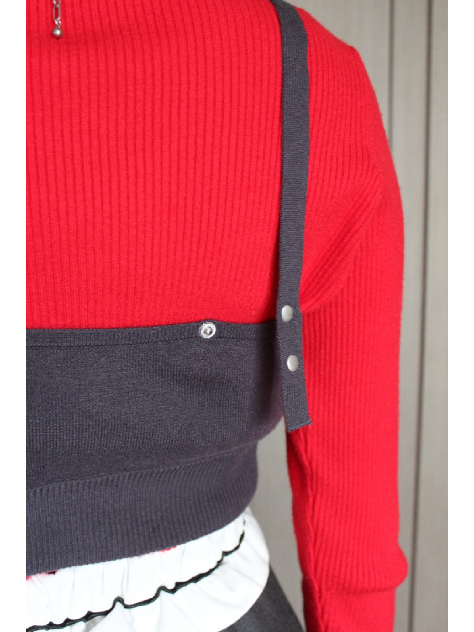 🇯🇵立體波浪感針織背心/米