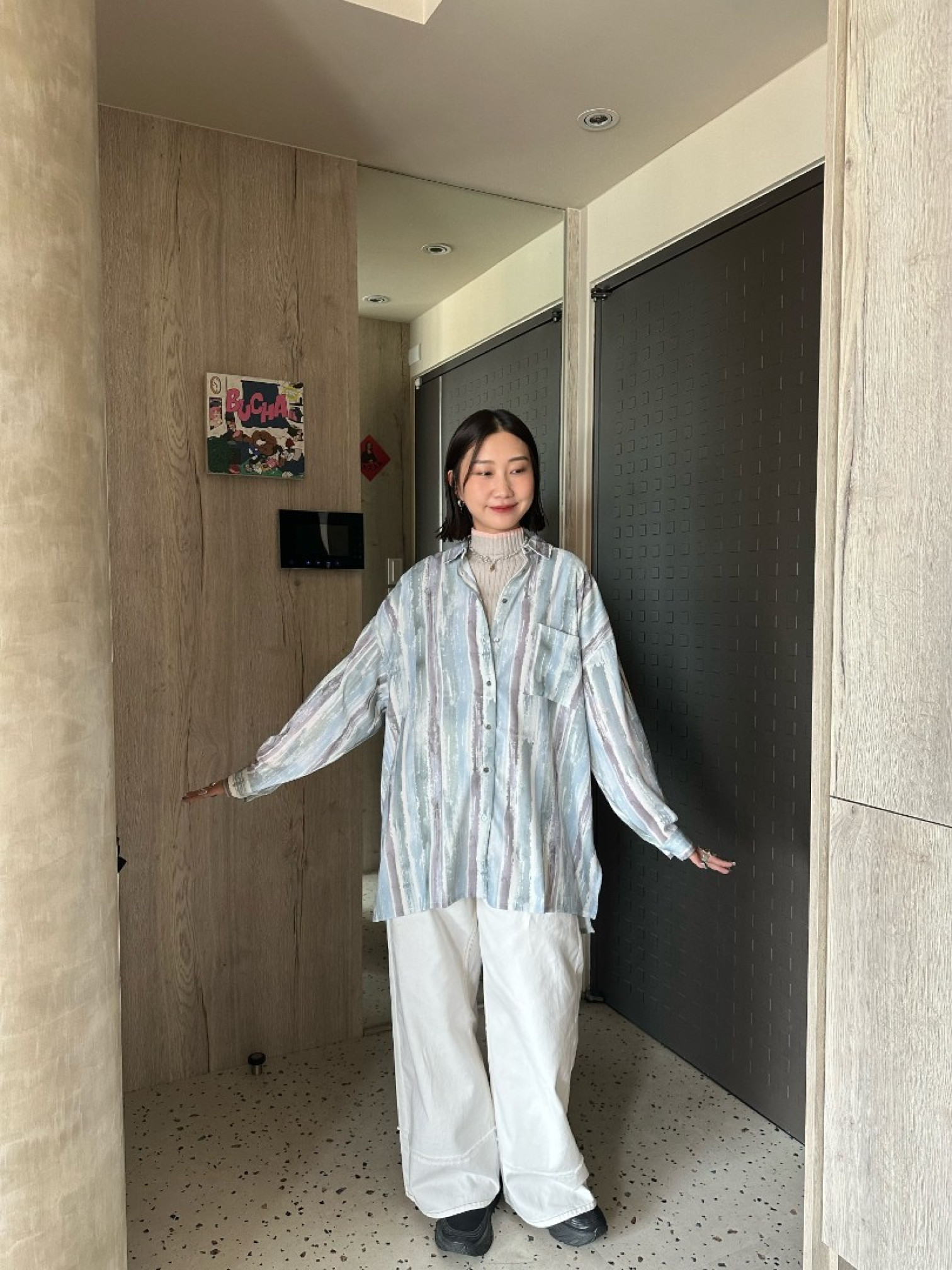 🇯🇵OVER SIZE油漆感襯衫/兩色