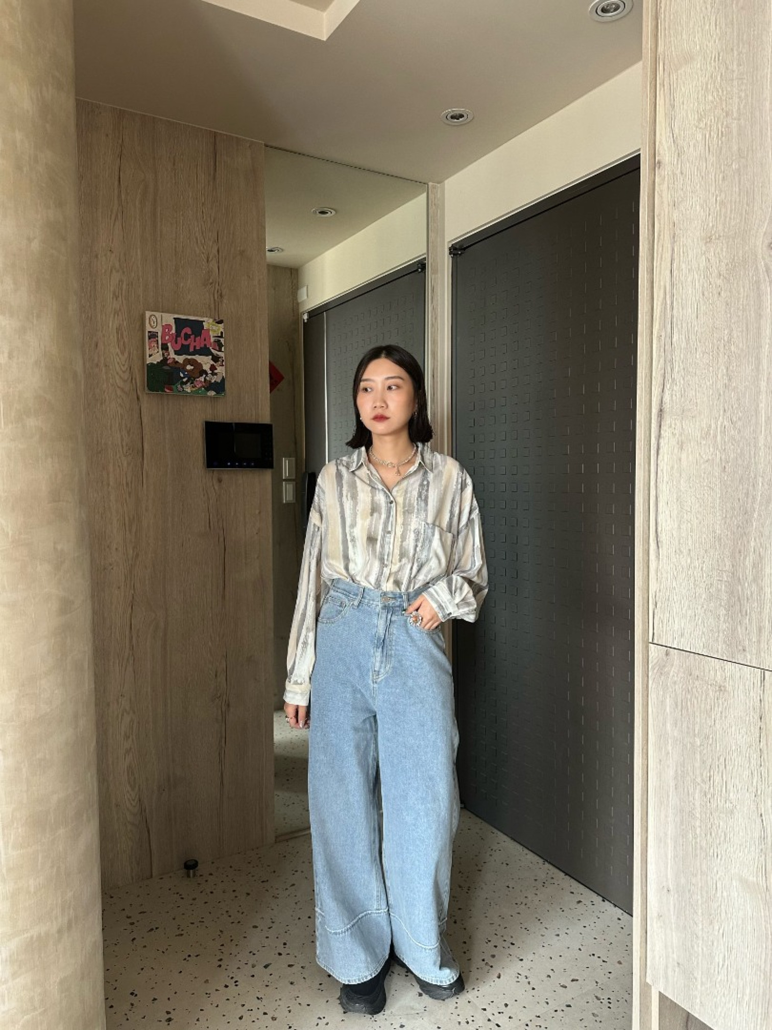 🇯🇵OVER SIZE油漆感襯衫/兩色