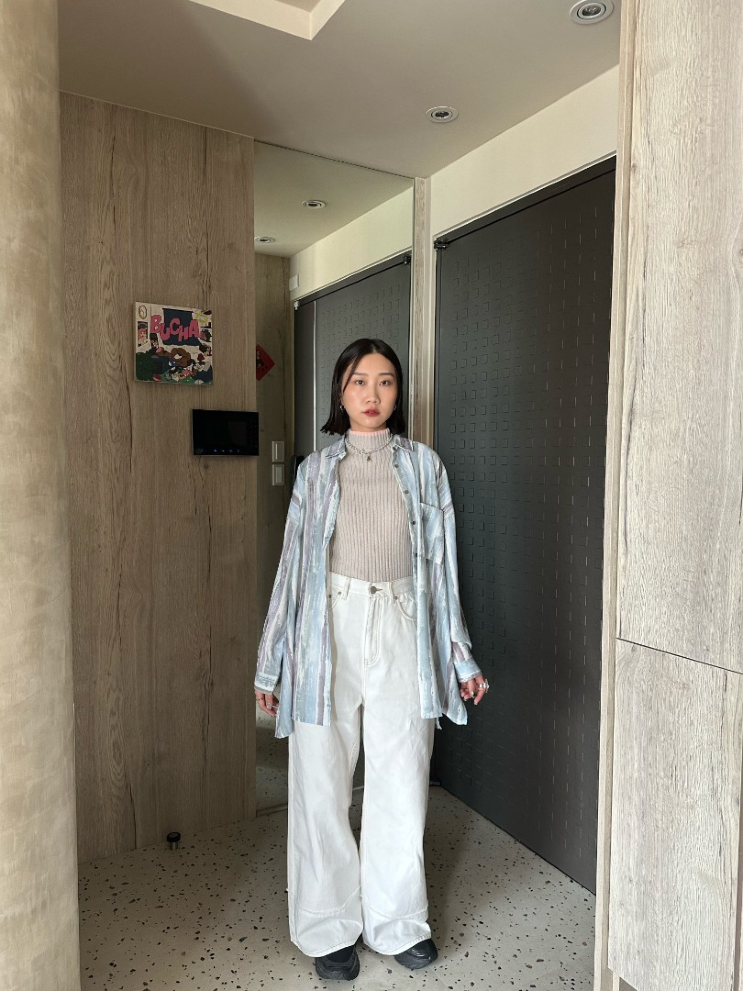 🇯🇵OVER SIZE油漆感襯衫/兩色