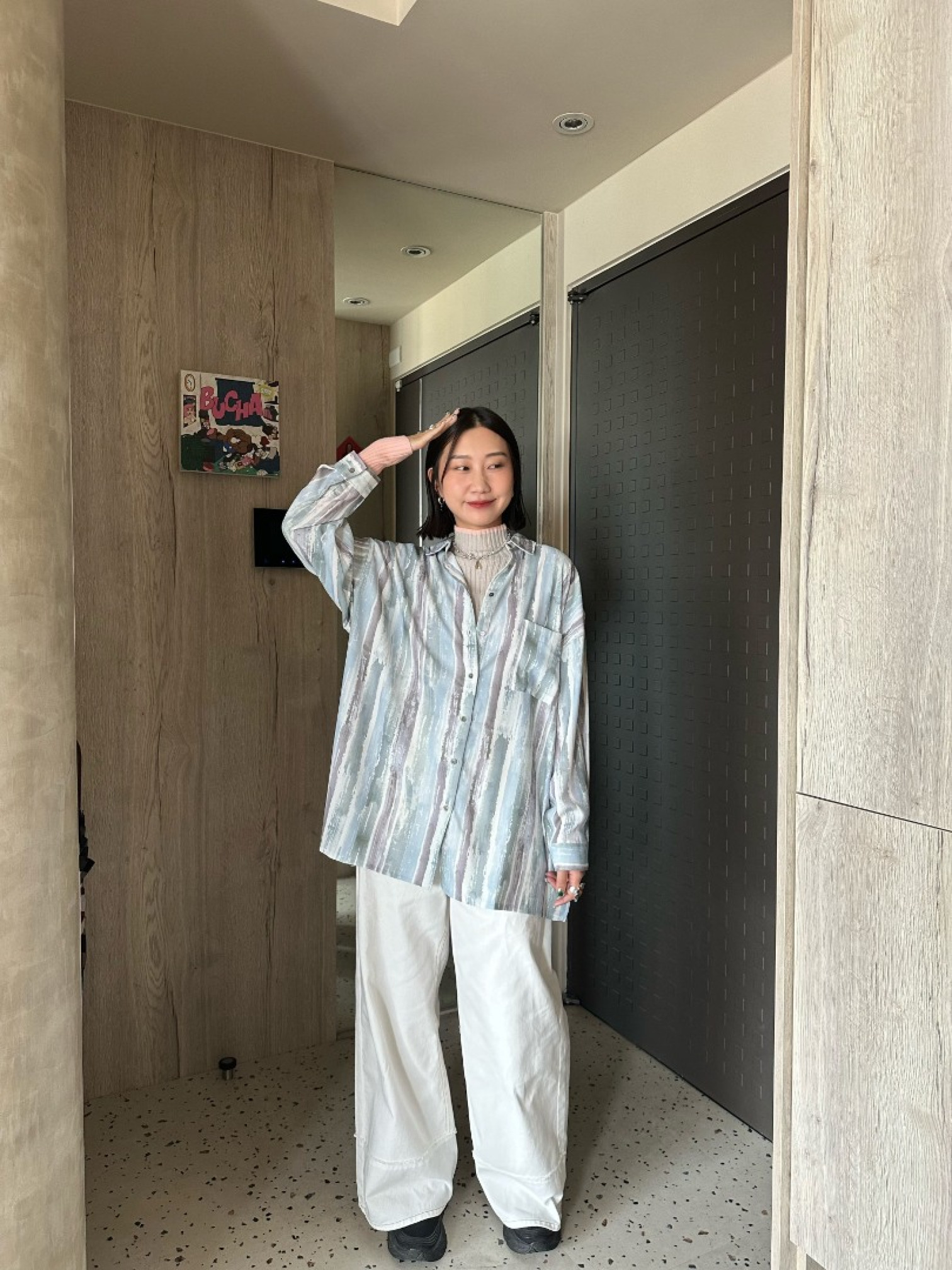 🇯🇵OVER SIZE油漆感襯衫/兩色