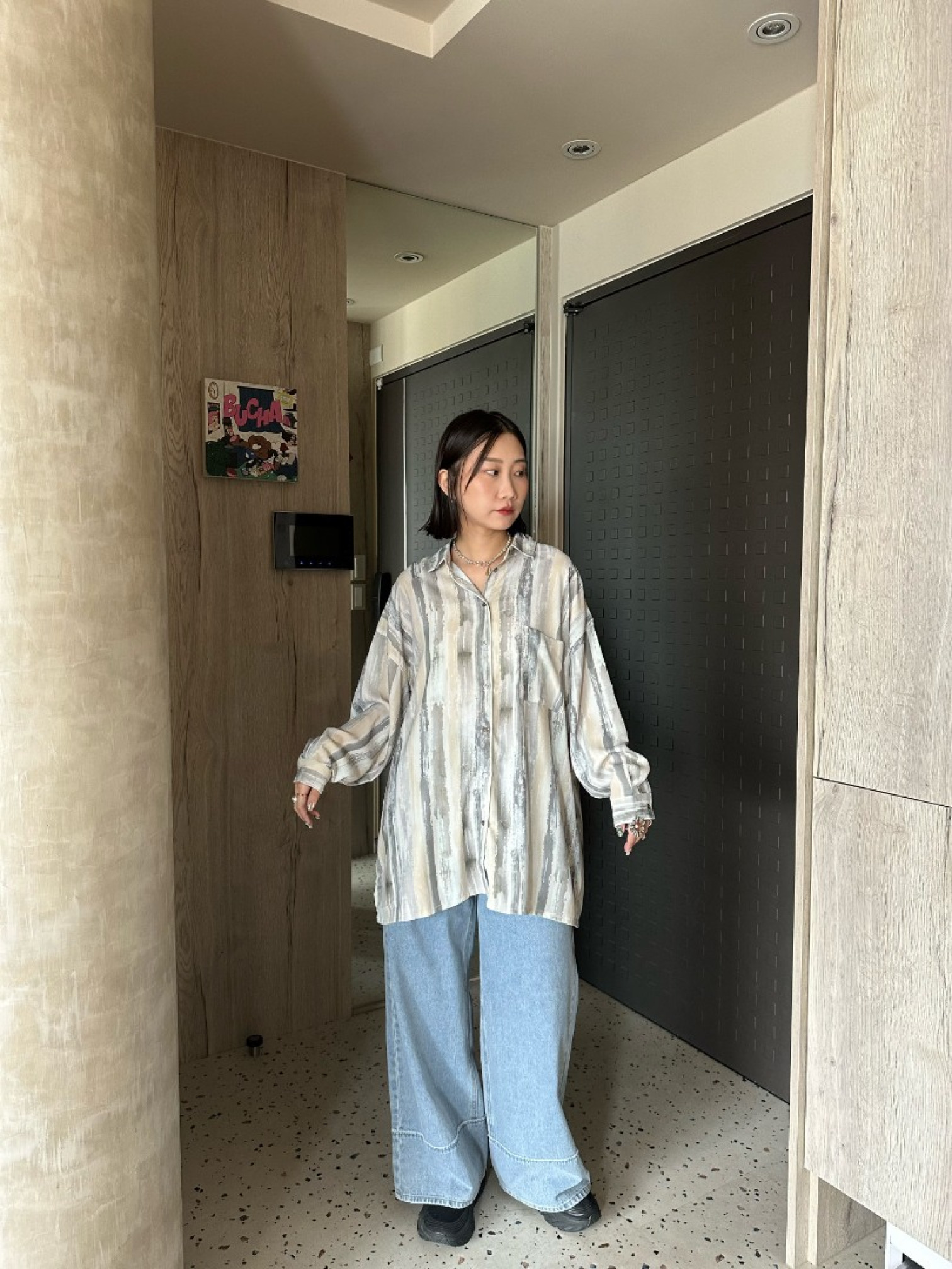 🇯🇵OVER SIZE油漆感襯衫/兩色