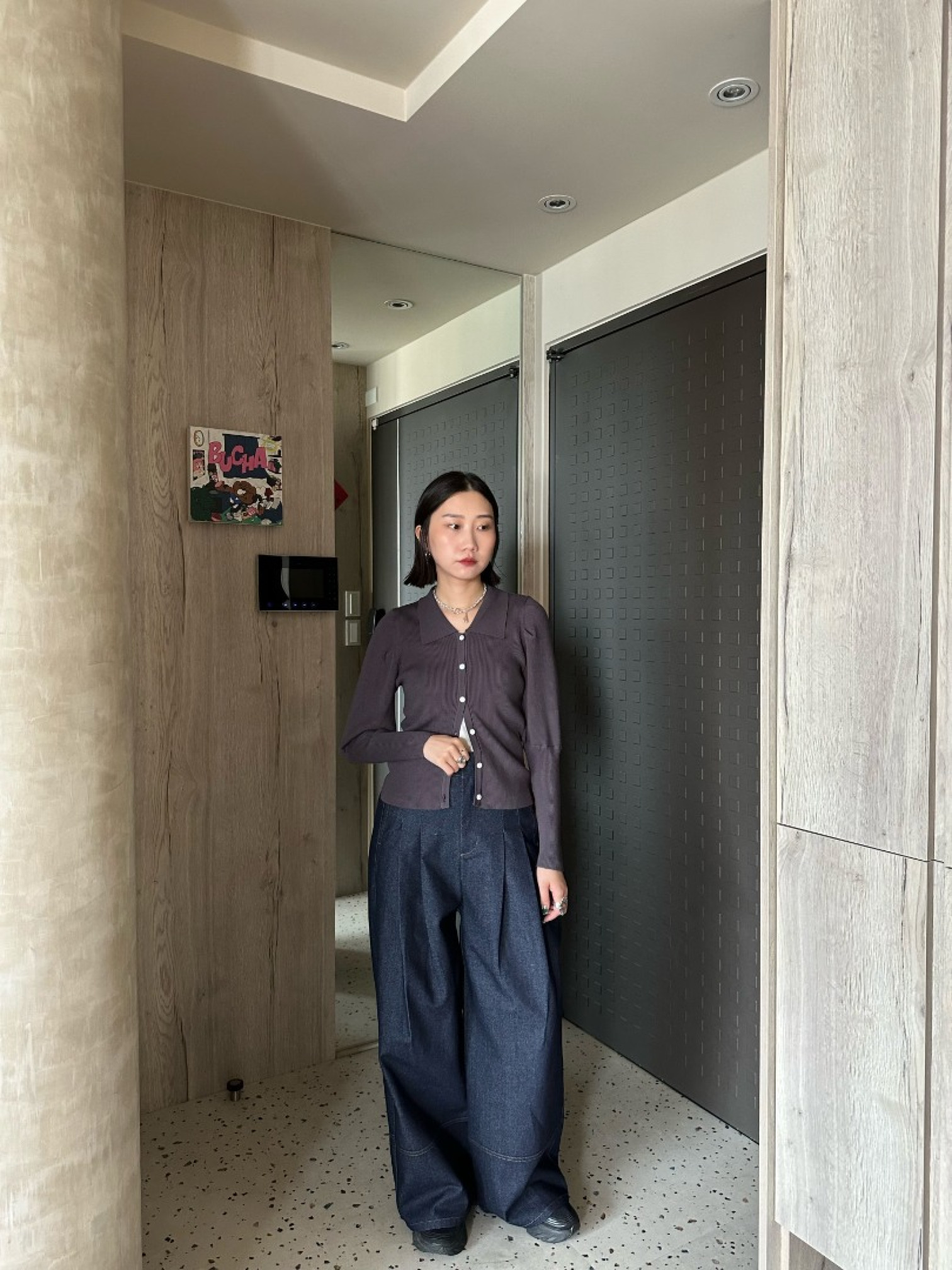 🇯🇵公主袖翻領針織上衣/兩色